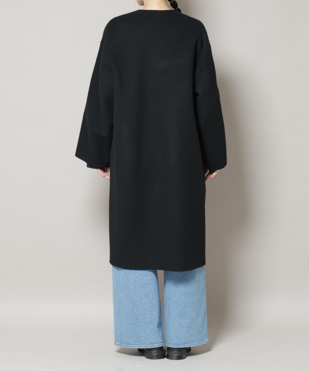 SUPER110blend リバー ノーカラー ロングコート