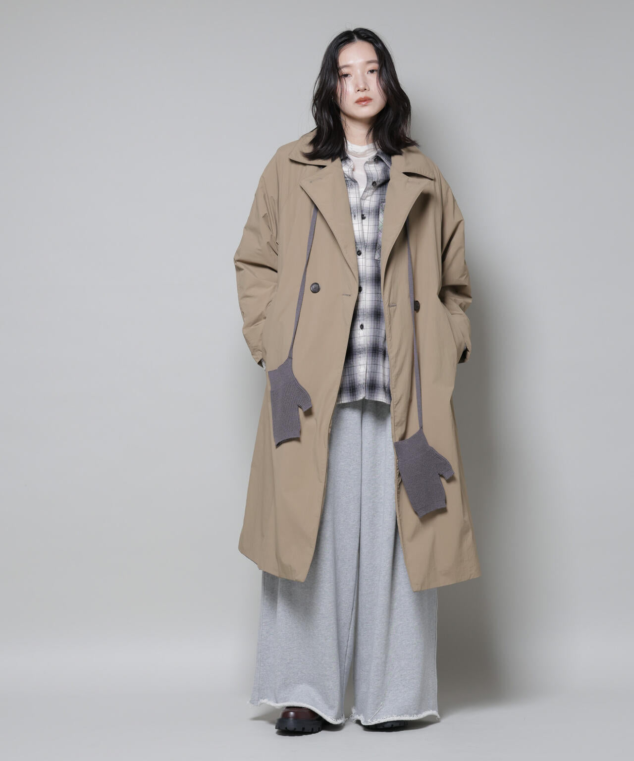 ナノユニバース　中綿　リバーシブルコート ETHERMALOFT (R) AEROGEL 中綿 リバーシブル コート