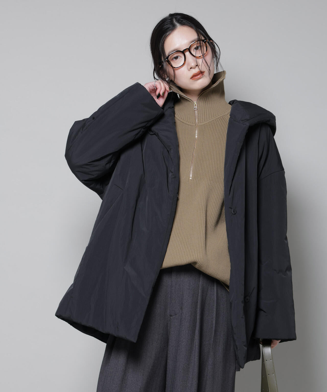 ETHERMALOFT(R)AEROGEL 中綿フードコクーンコート