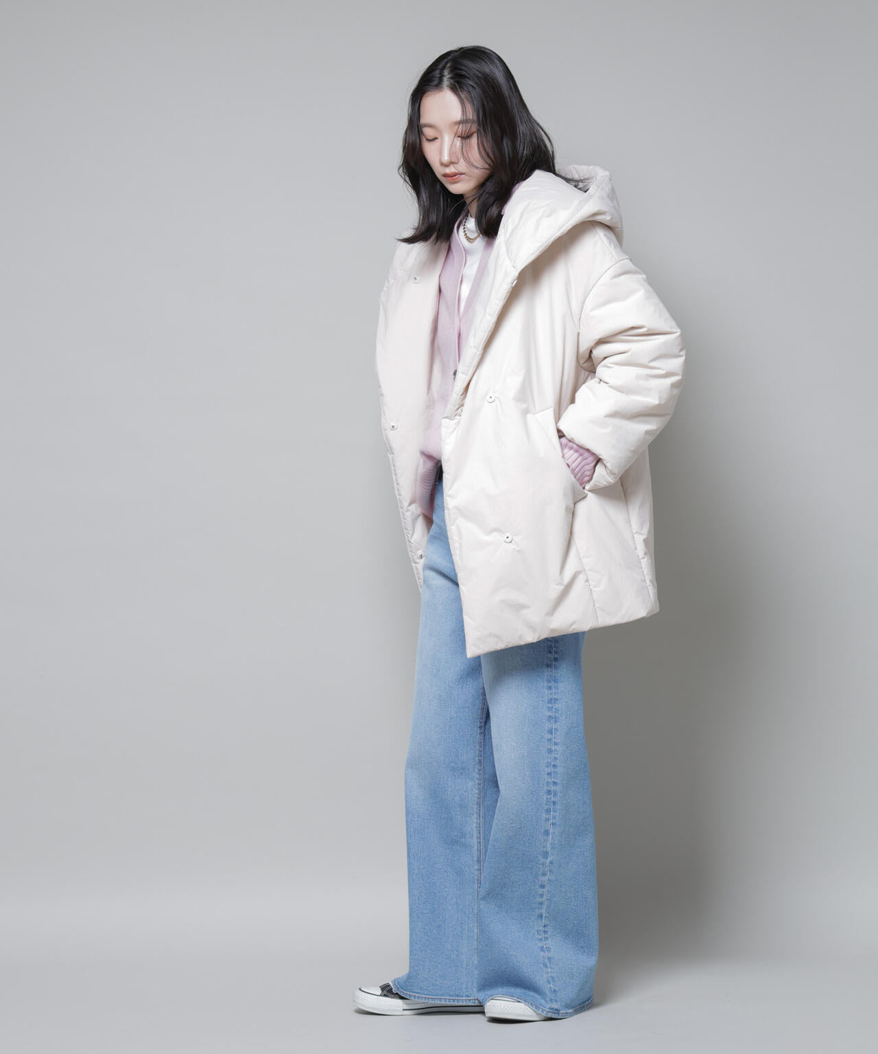 ETHERMALOFT(R)AEROGEL 中綿フードコクーンコート 6695211307