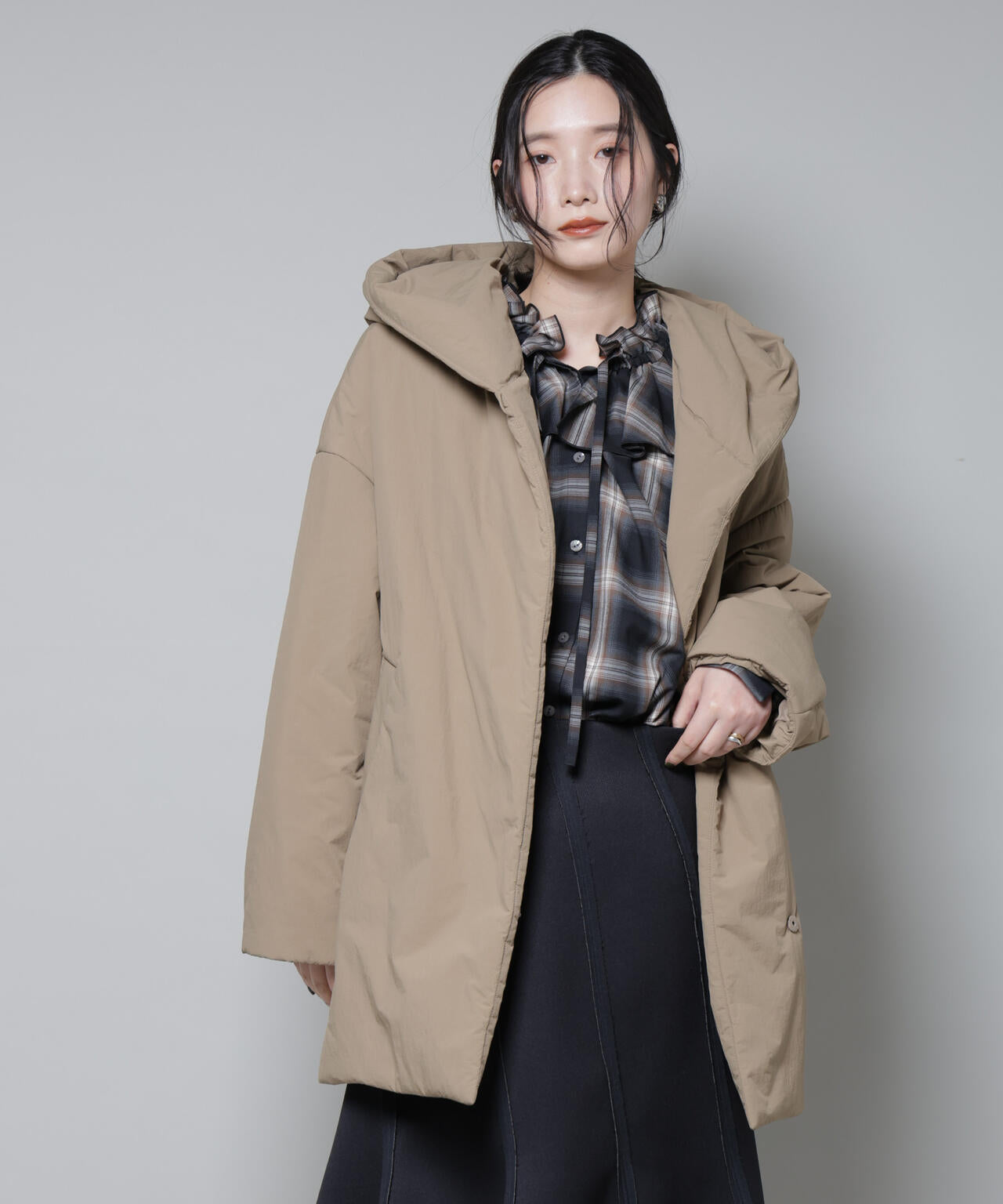 ETHERMALOFT (R) AEROGEL 中綿 フード コクーンコート