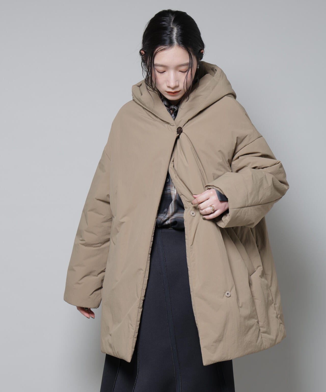 ETHERMALOFT (R) AEROGEL 中綿 フード コクーンコート