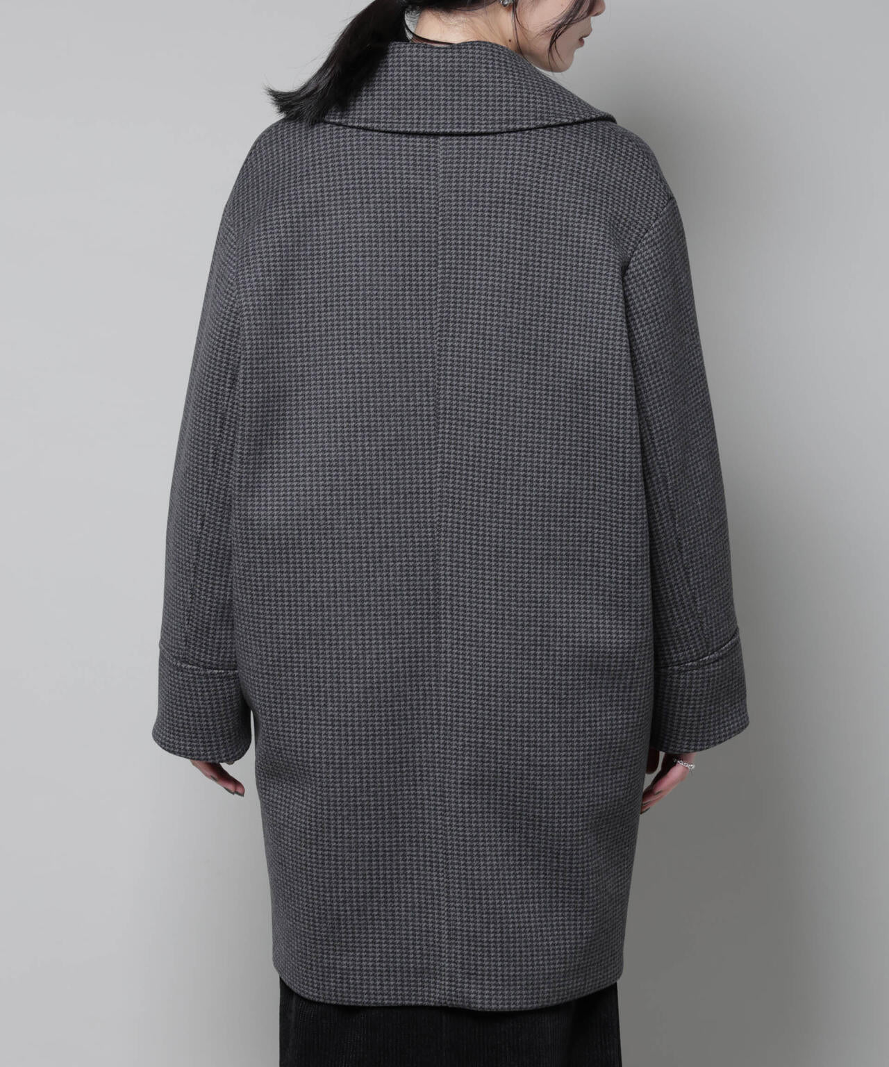 オーバーサイズポケットチェックコート 6695211308