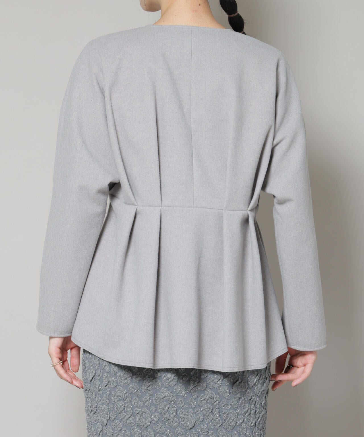 ニードルジャージーペプラムブルゾン 6695212304