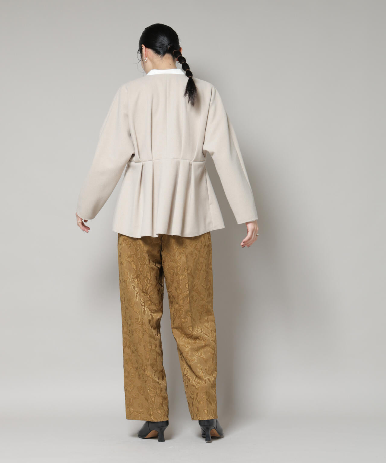 ニードルジャージーペプラムブルゾン 6695212304