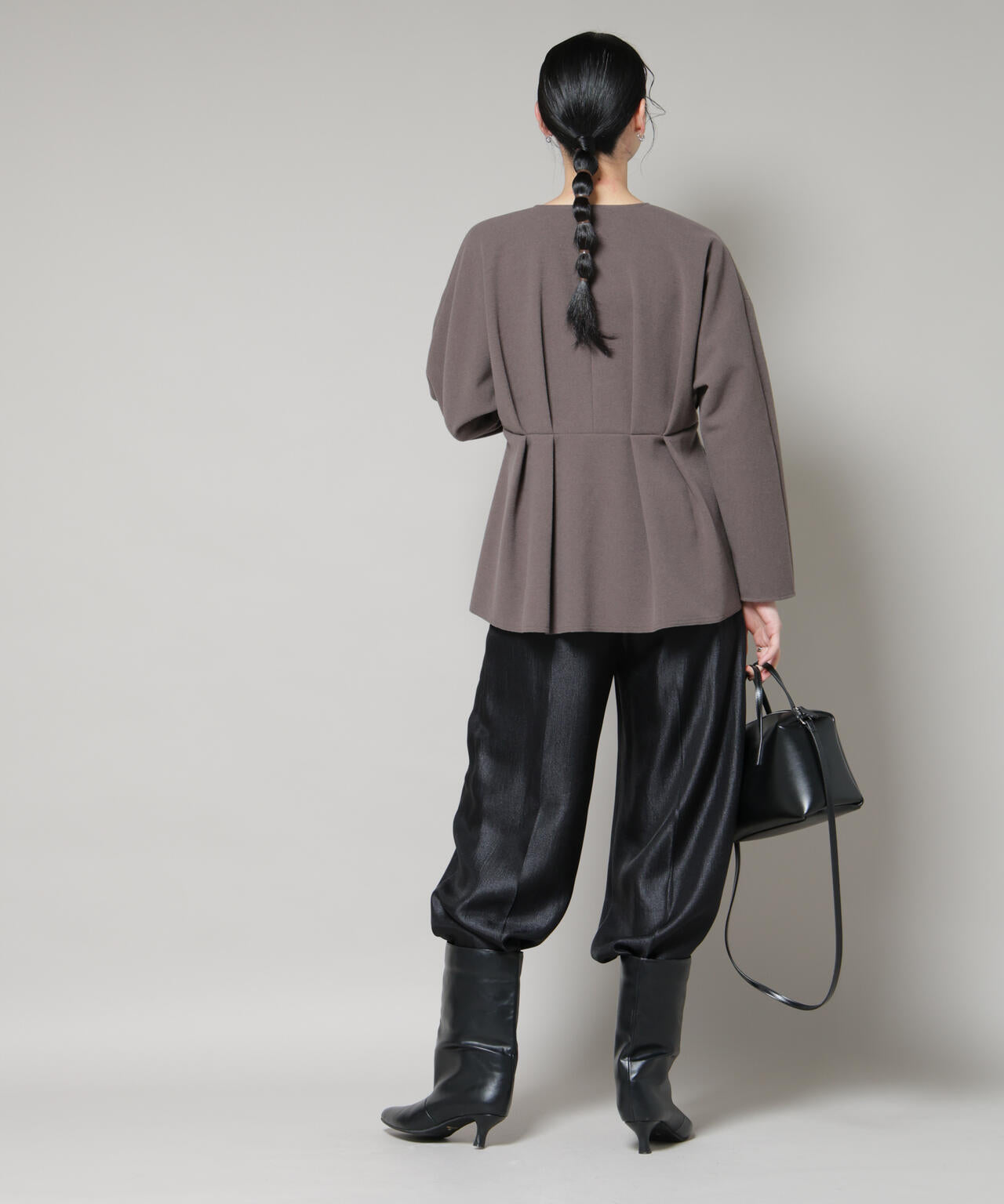 ニードルジャージーペプラムブルゾン 6695212304