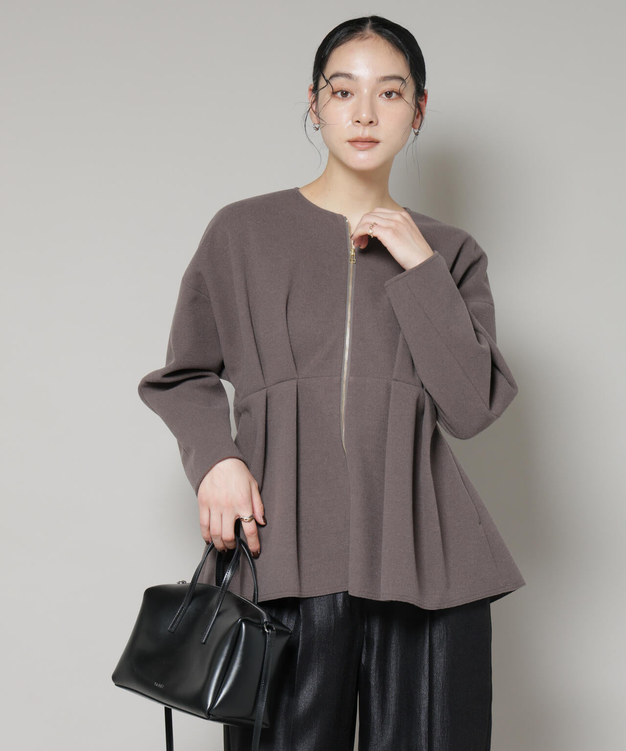 ニードルジャージーペプラムブルゾン 6695212304