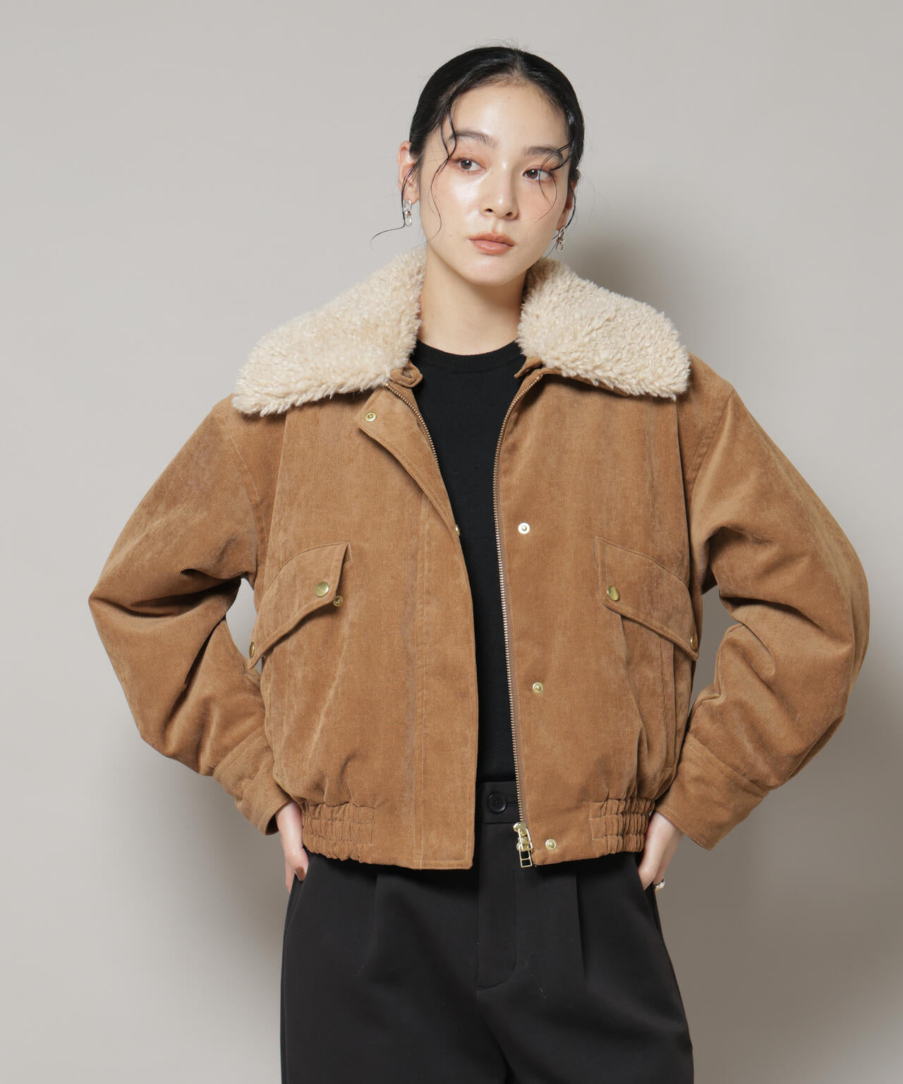 snidel 衿ボアコーデュロイブルゾン 中古・古着通販】Snidel