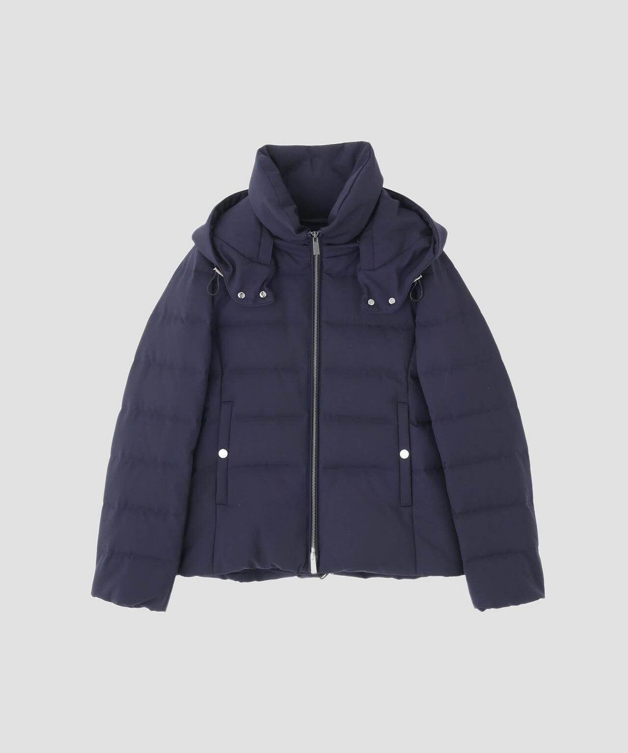 極美品 ナノユニバース LB.03 西川ダウン サージショートダウン ネイビー 西川ダウン(R) 」サージ ショートダウン