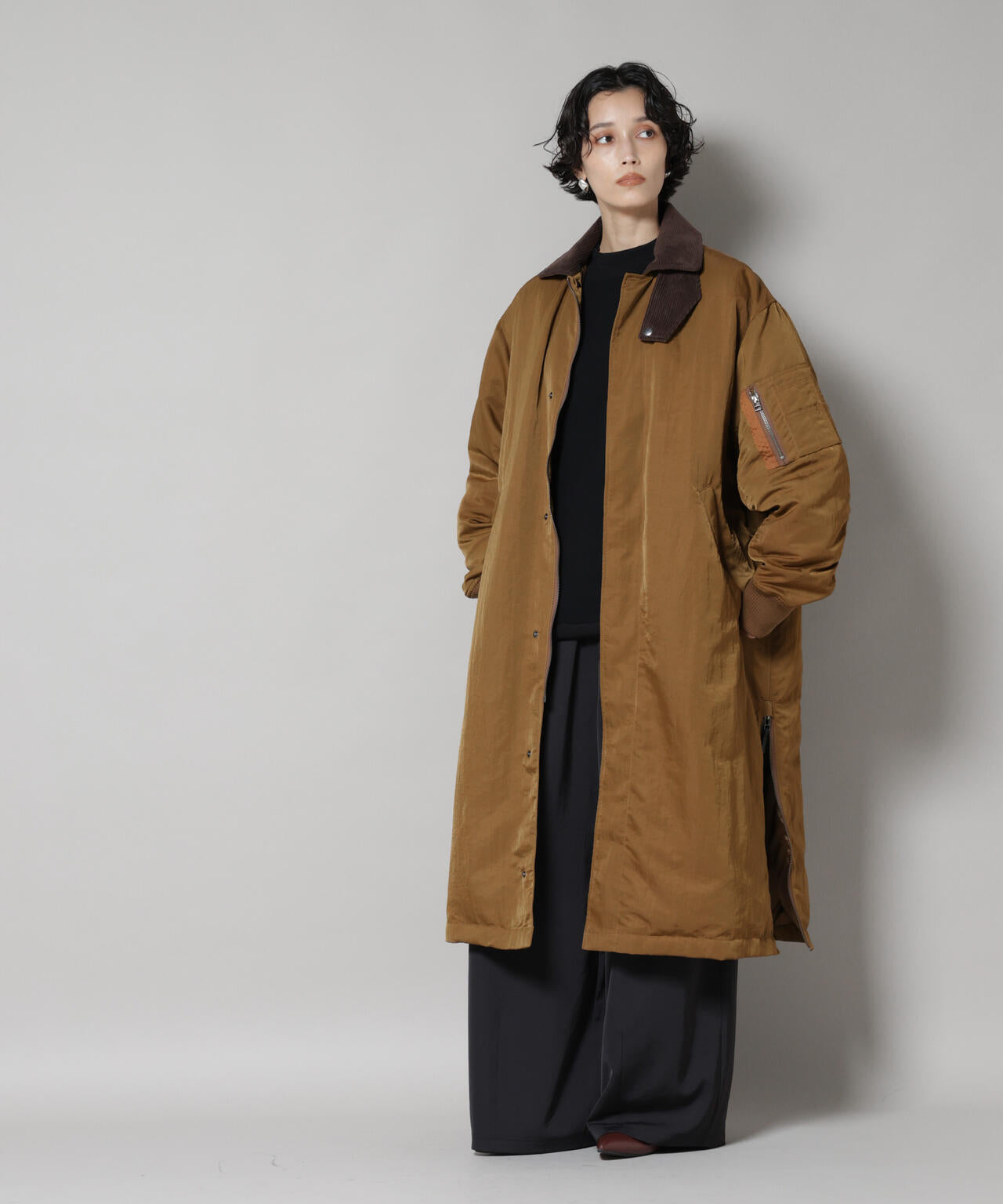 STEVELOUR 」「 西川ダウン(R) 」ミリタリー ロングコート