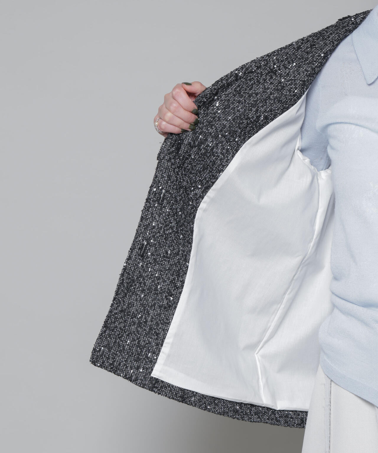 ネップツイードノーカラージャケット 6695216309