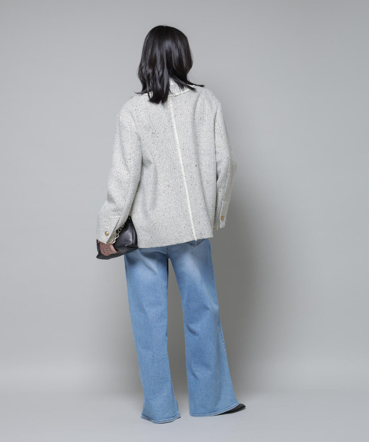 ネップツイードノーカラージャケット 6695216309