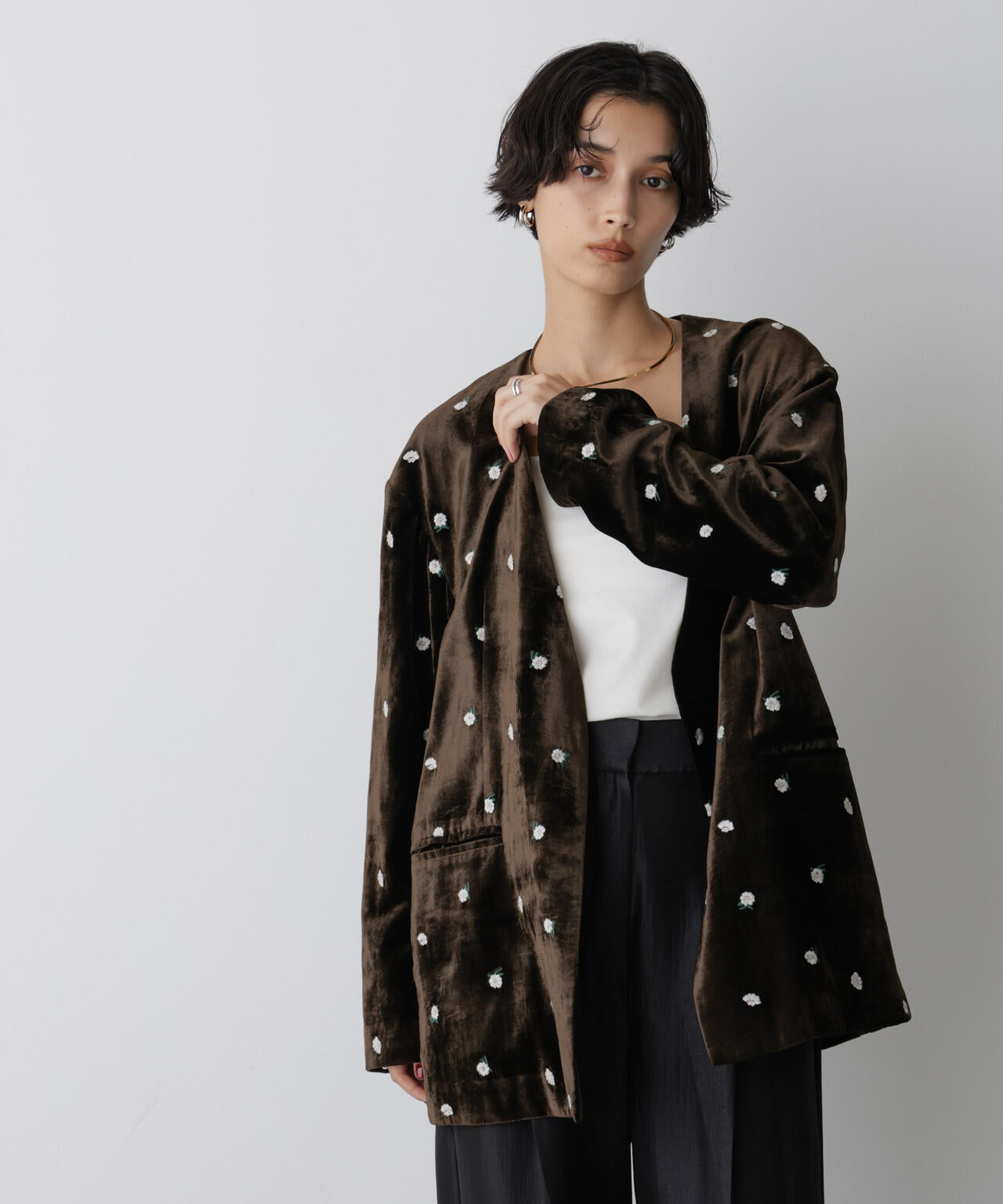 「STEVELOUR」ベロアブルームジャケット(セットアップ可) 6695216310