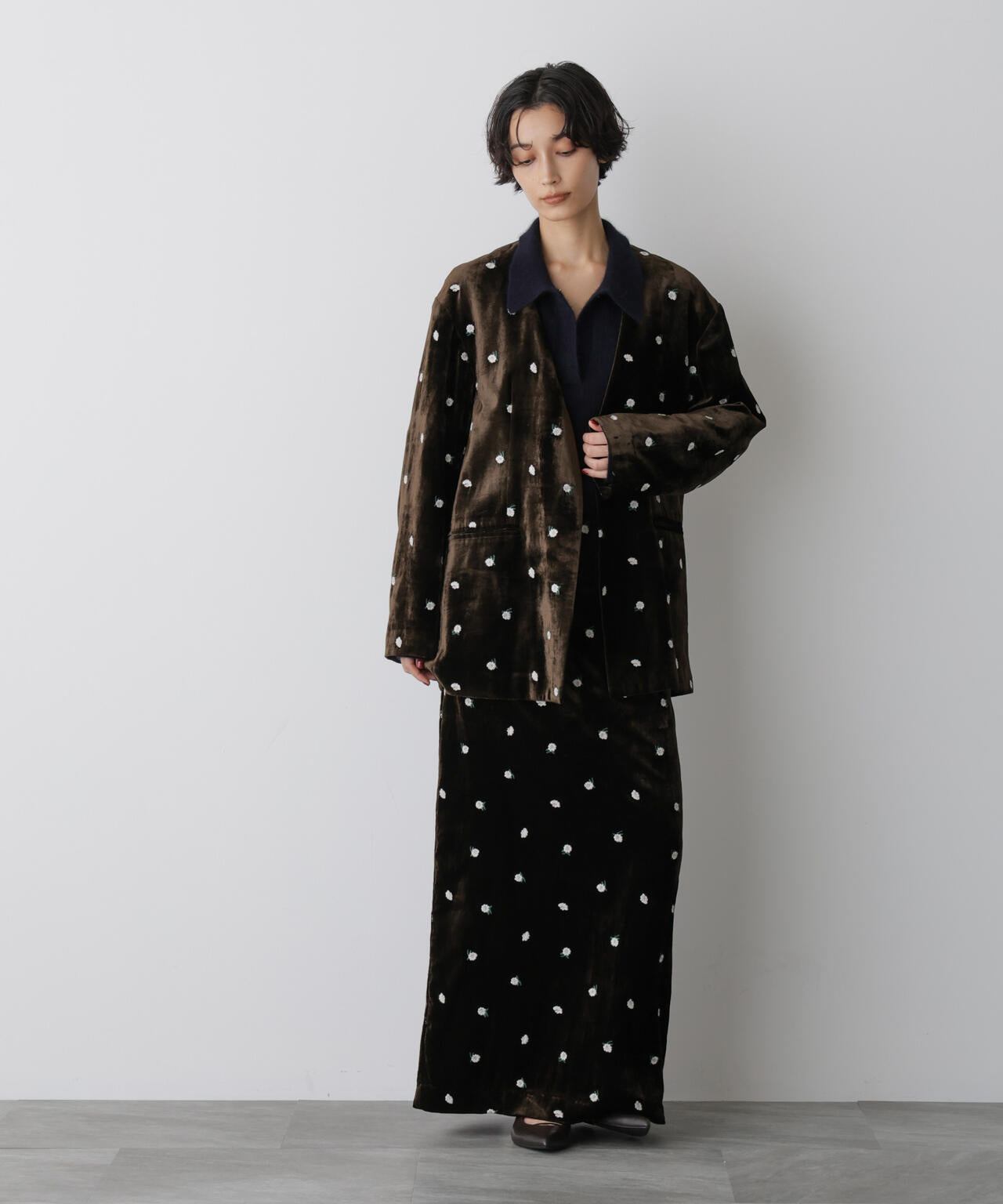 STEVELOUR」ベロアブルームジャケット(セットアップ可)