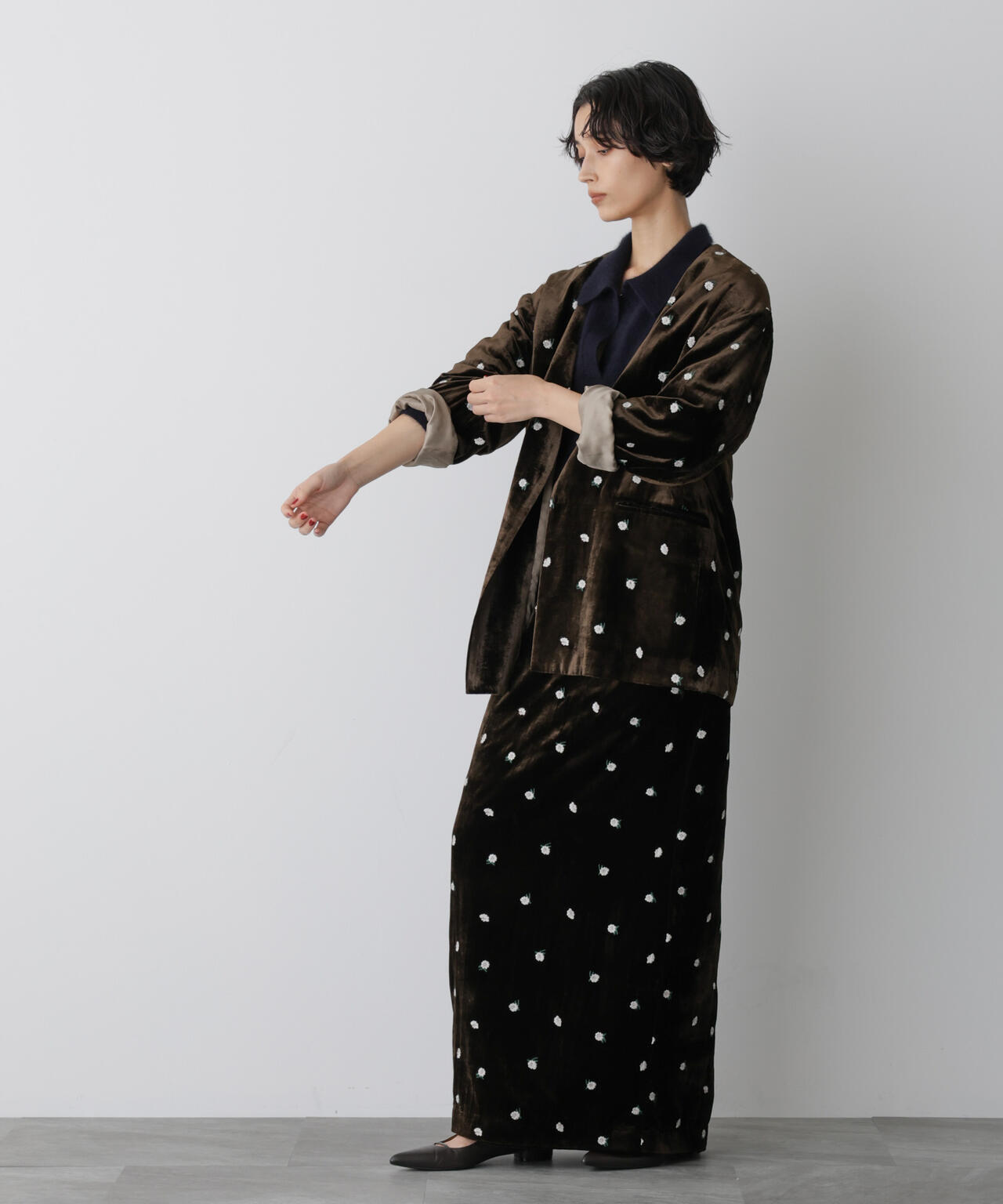 unveilベロアジャケット STEVELOUR」ベロアブルームジャケット(セットアップ可)