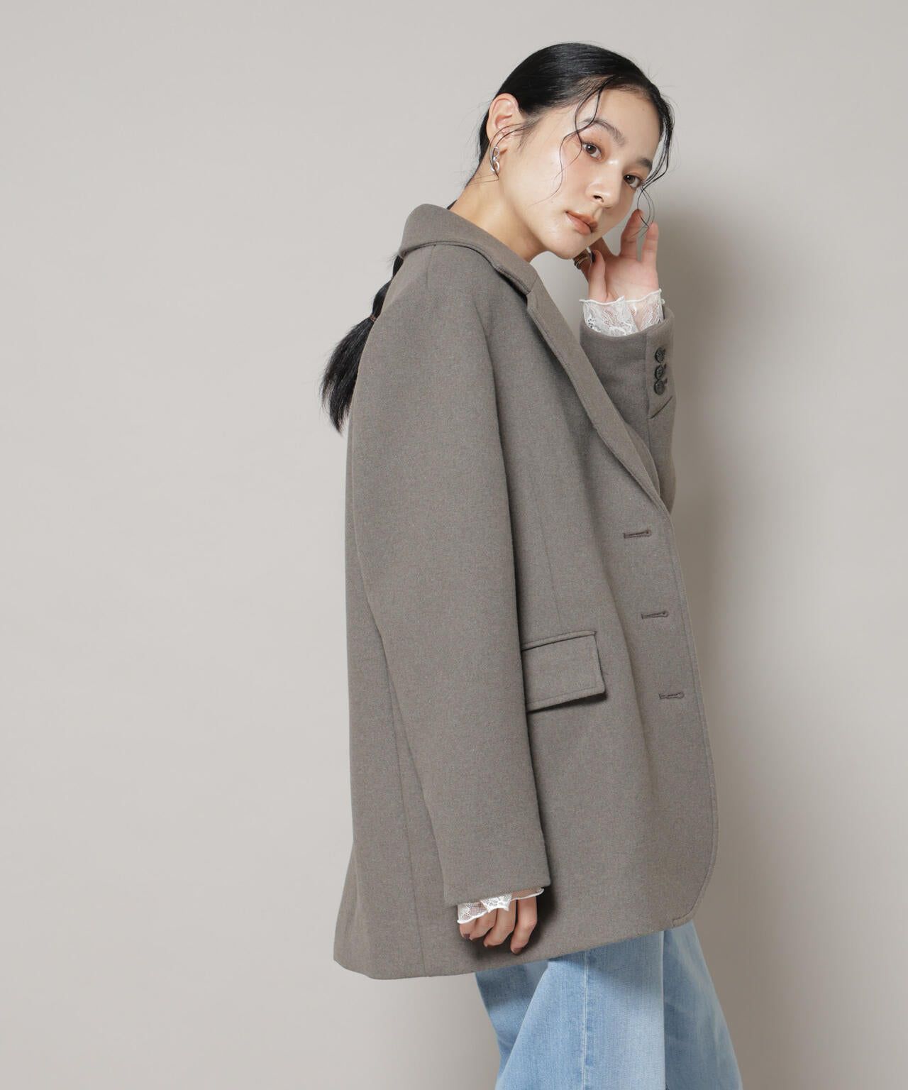 ワイド ショルダー ジャケット