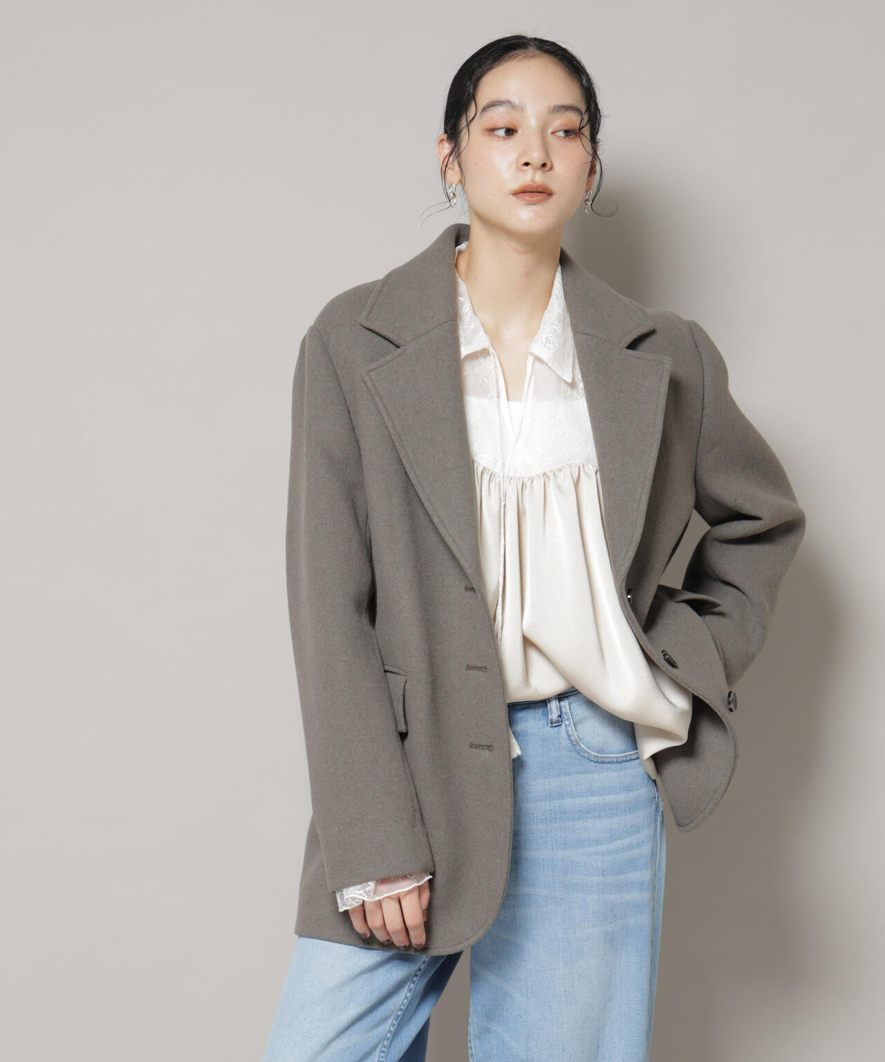 ナノユニバース（NANO universe）/ワイドショルダージャケット ワイド ショルダー ジャケット