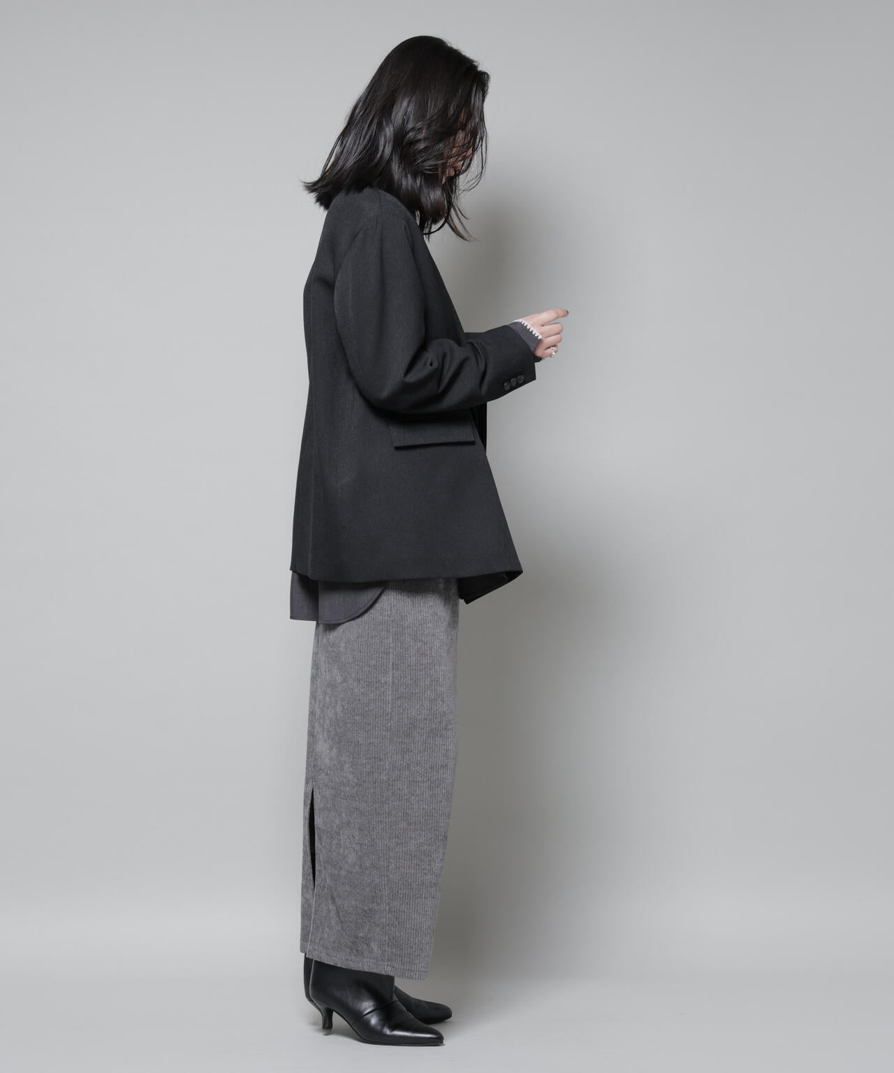 ストレッチサージダブルジャケット(セットアップ可) 6695216314