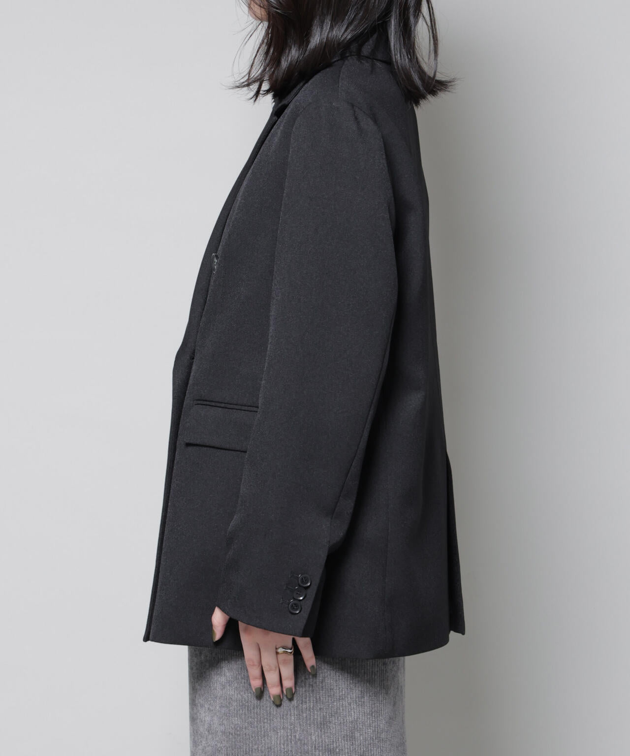 ストレッチ サージ ダブル ジャケット ( セットアップ 可 )