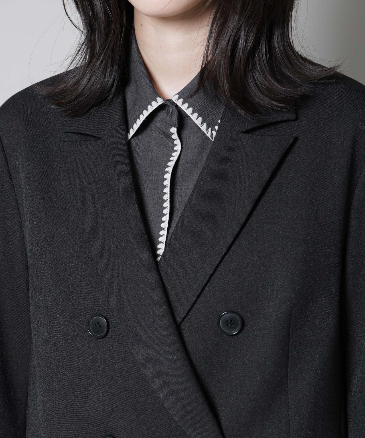 ストレッチサージダブルジャケット(セットアップ可) 6695216314