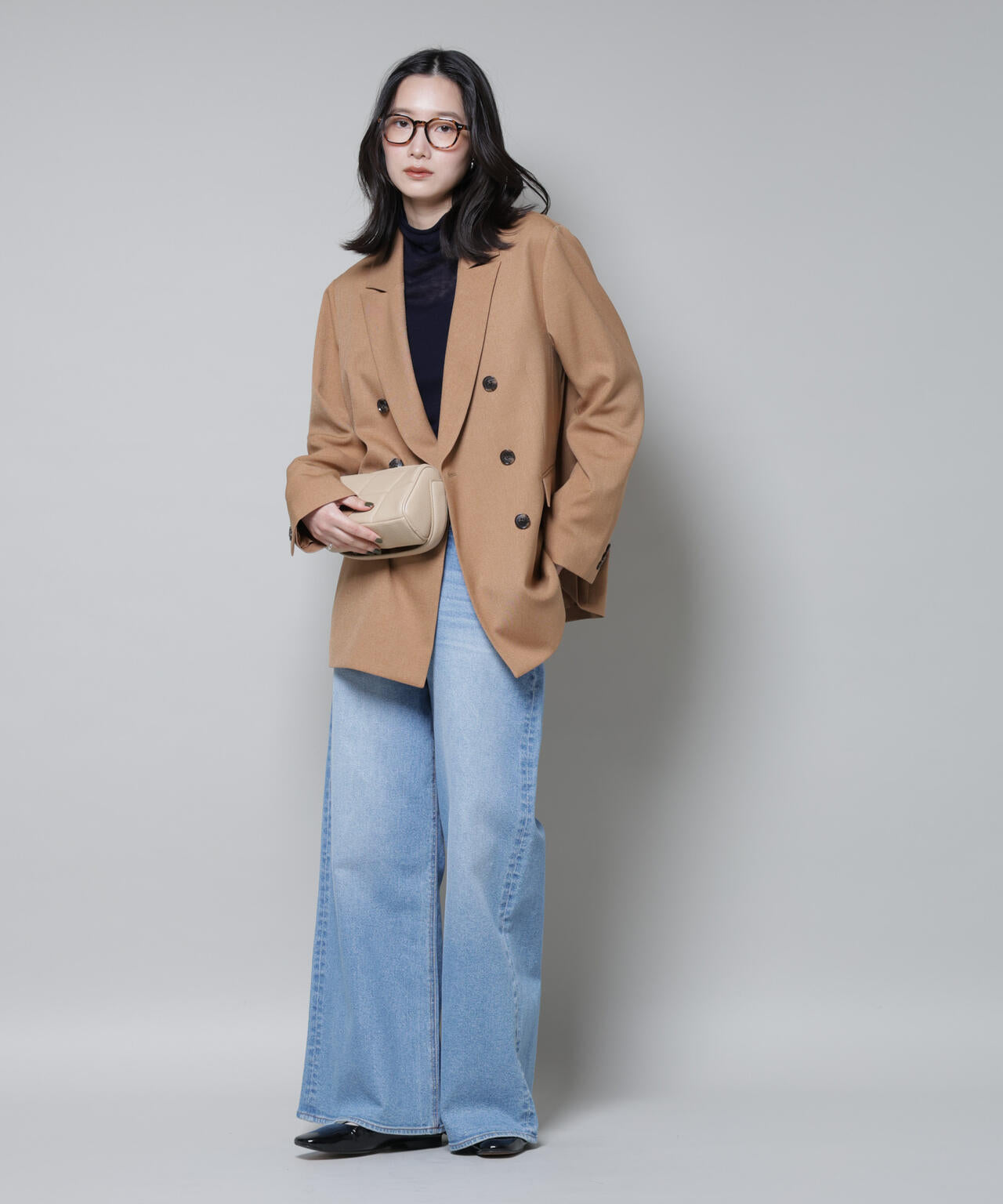 ストレッチサージダブルジャケット(セットアップ可) 6695216314