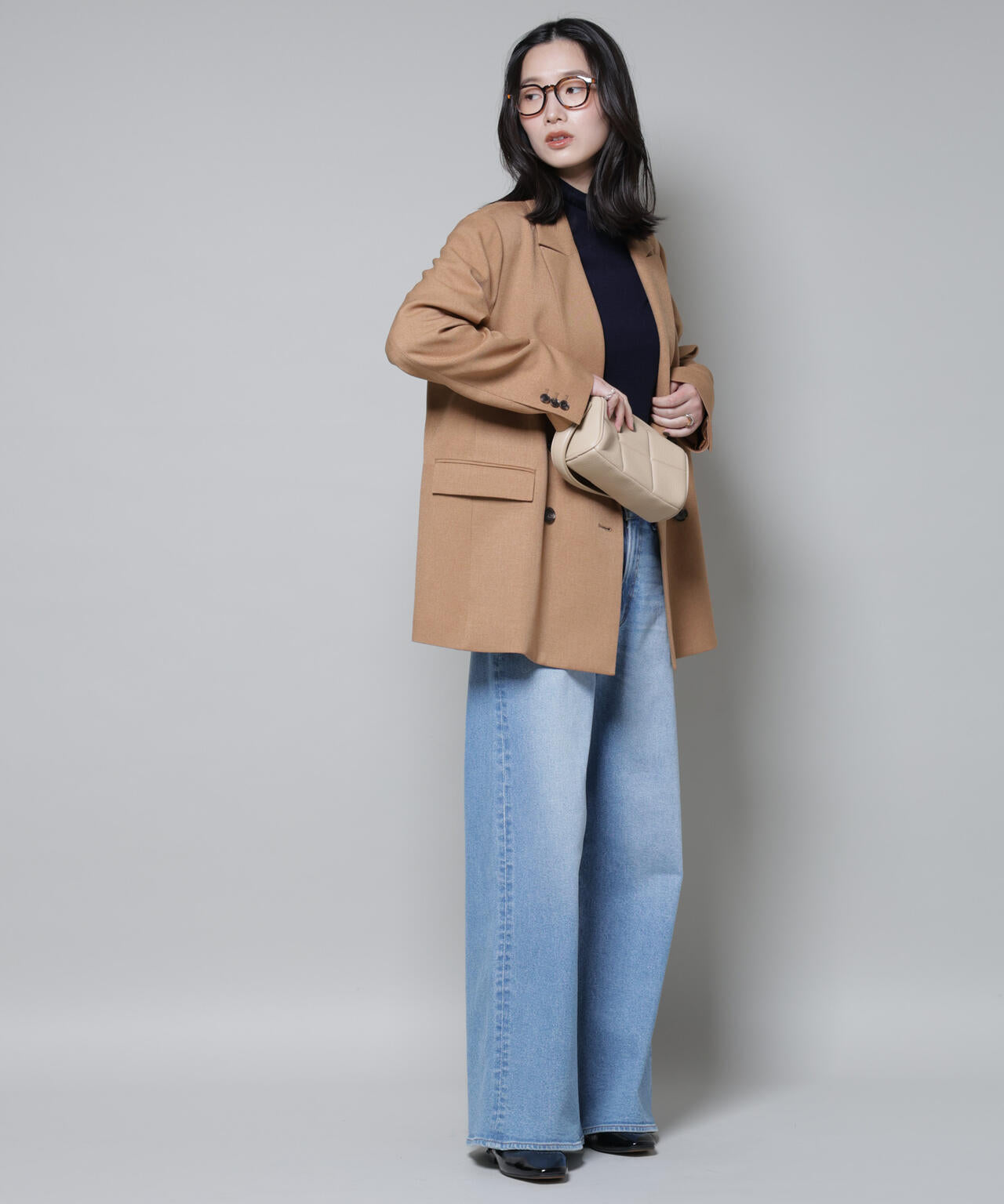 ストレッチサージダブルジャケット(セットアップ可) 6695216314