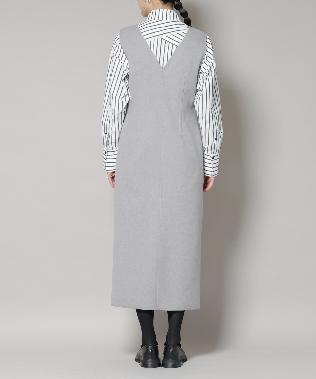 ニードル ジャージー Vネック ワンピース