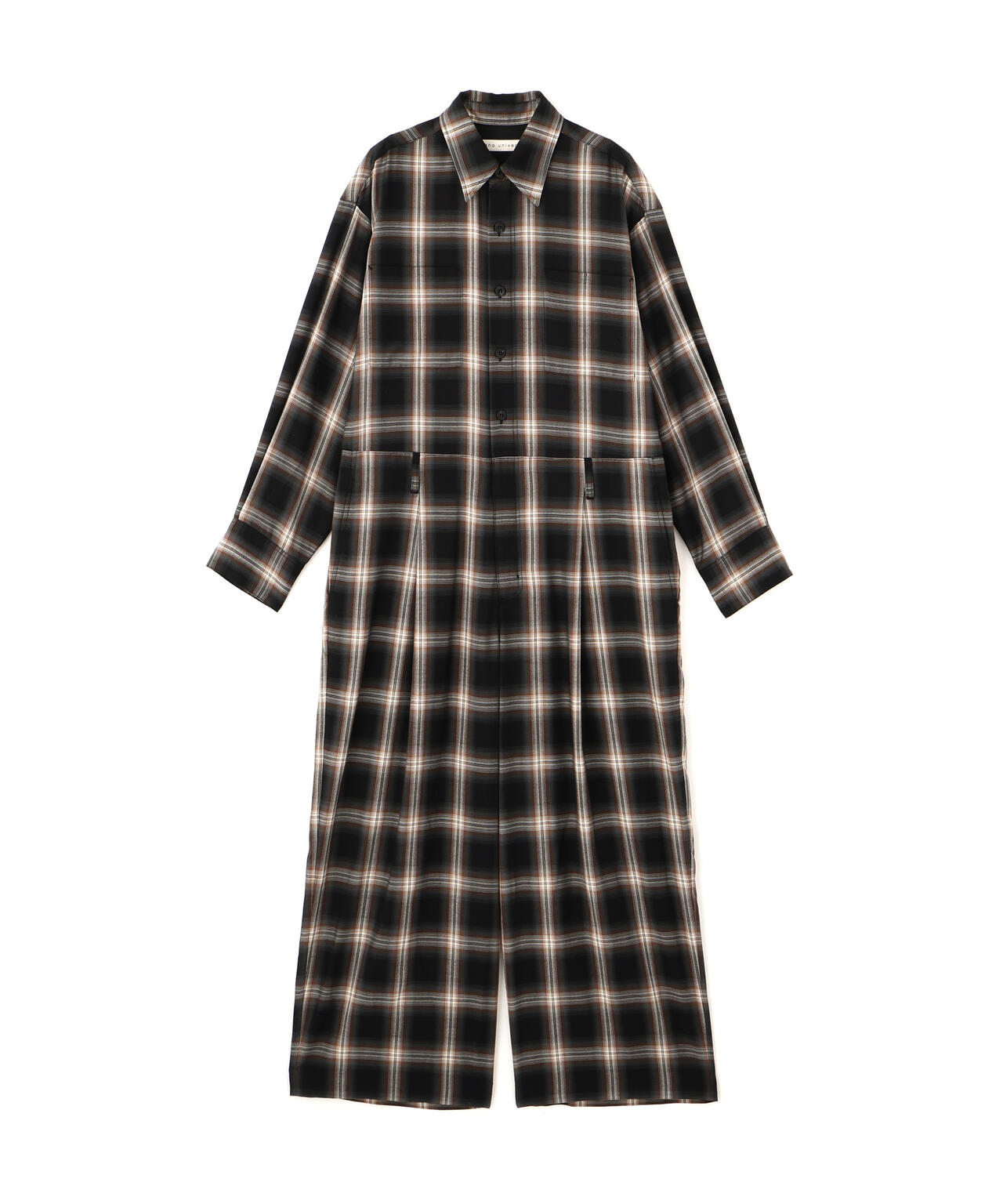 オンブレーチェックジャンプスーツ 6695219325