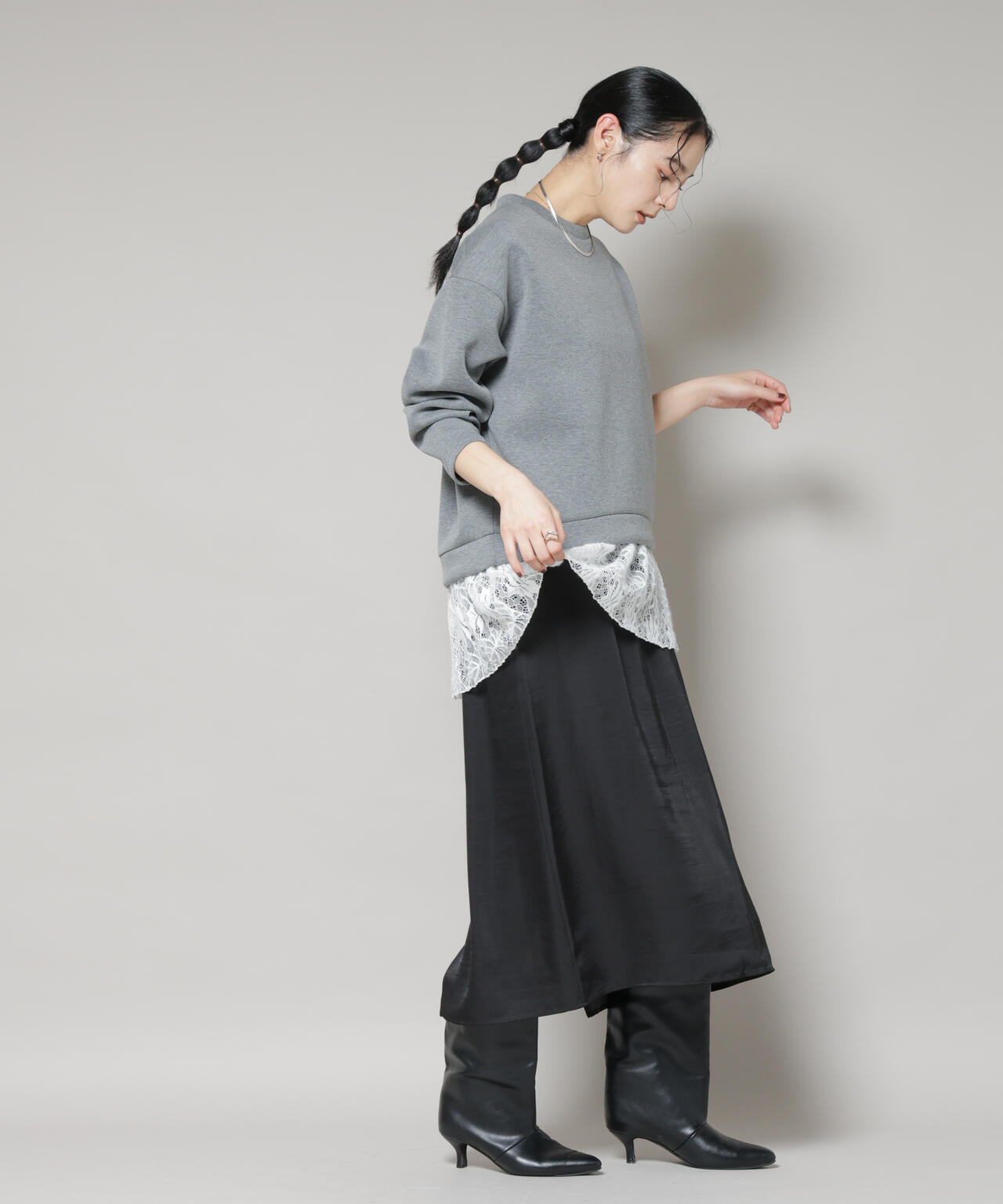 レースレイヤードセットワンピース 6695219327