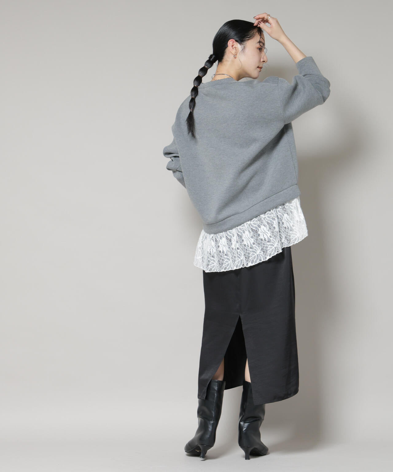 レース レイヤード セット ワンピース