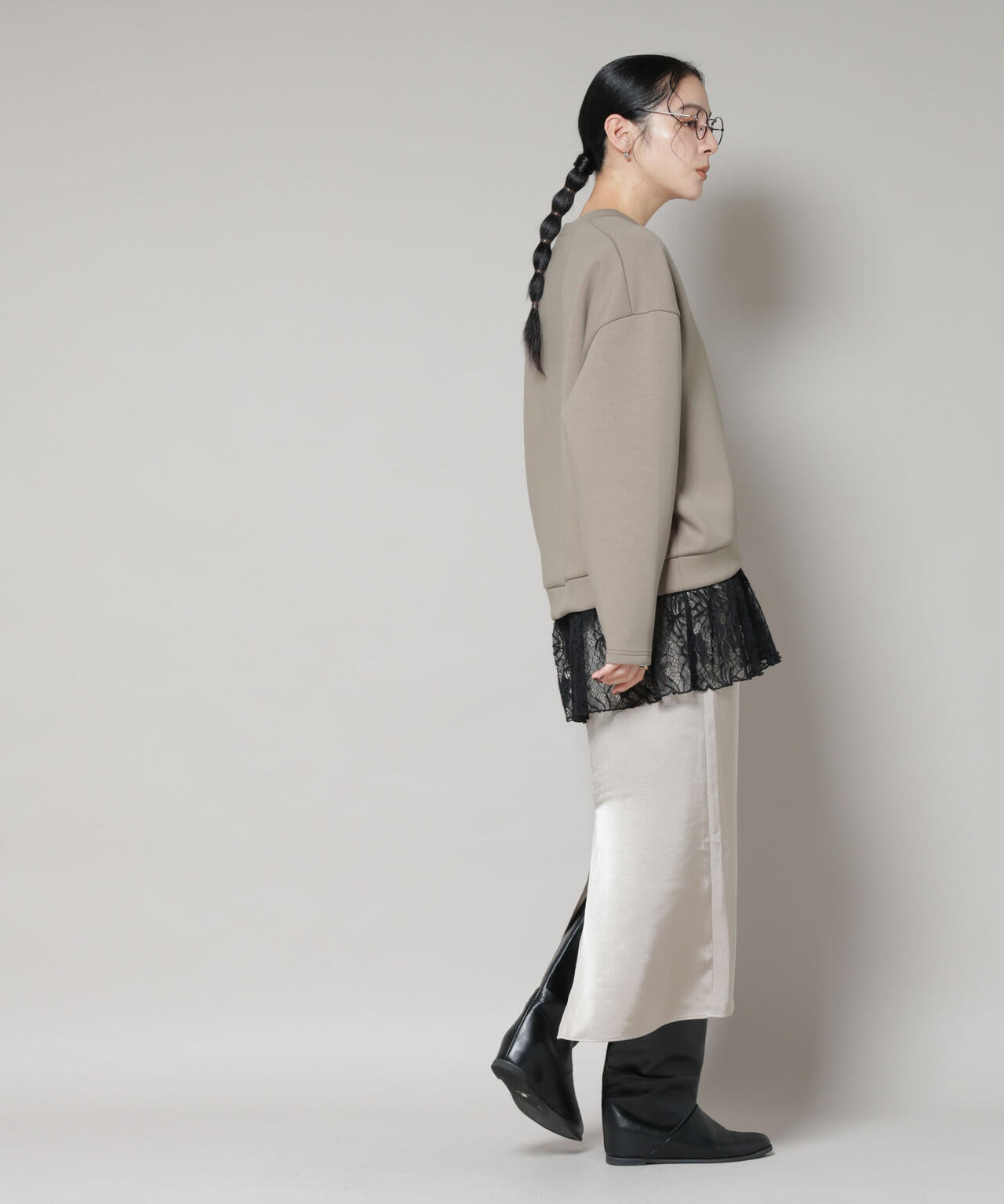 レースレイヤードセットワンピース 6695219327