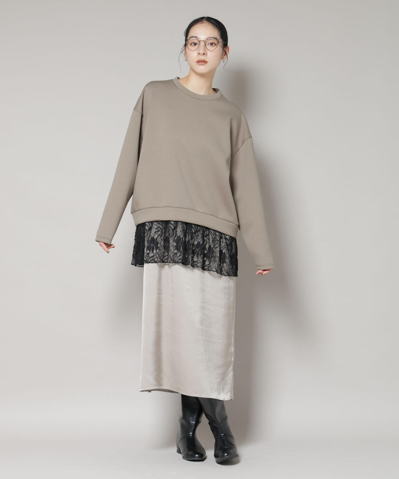 レースレイヤードセットワンピース 6695219327