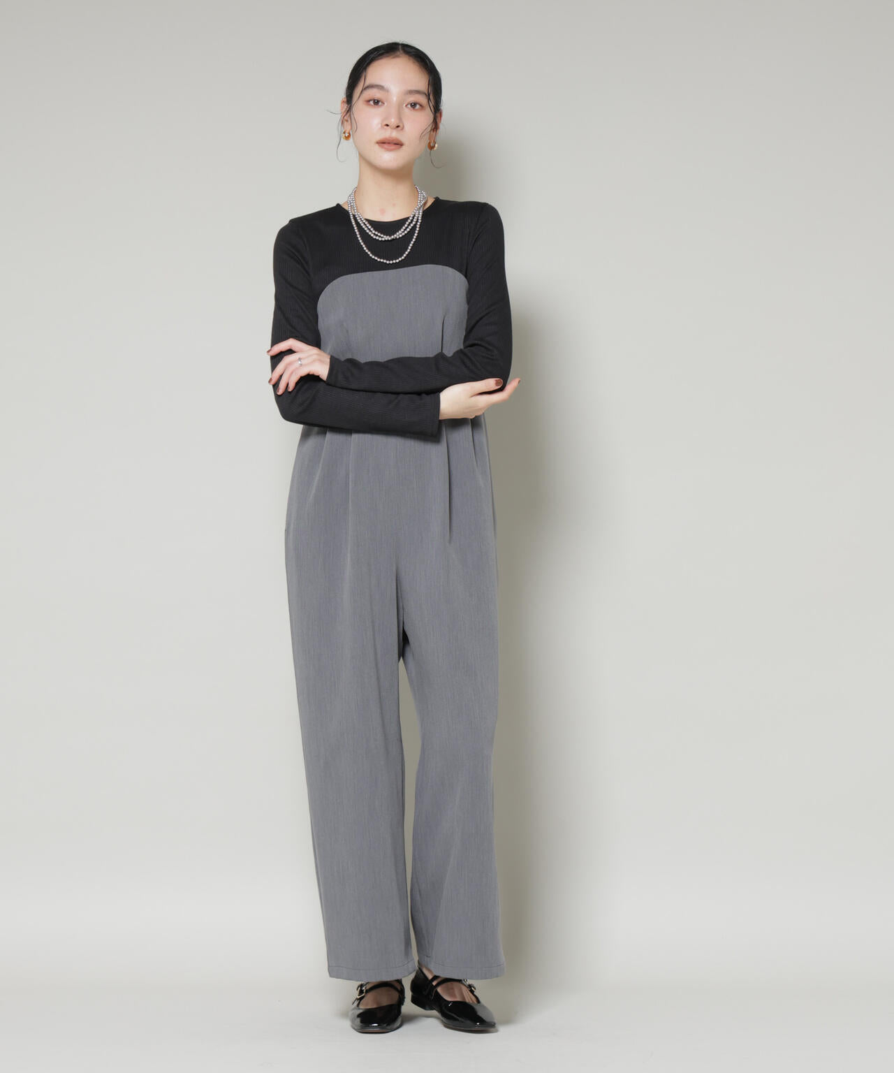 リブトップドッキングスーチングオールインワン