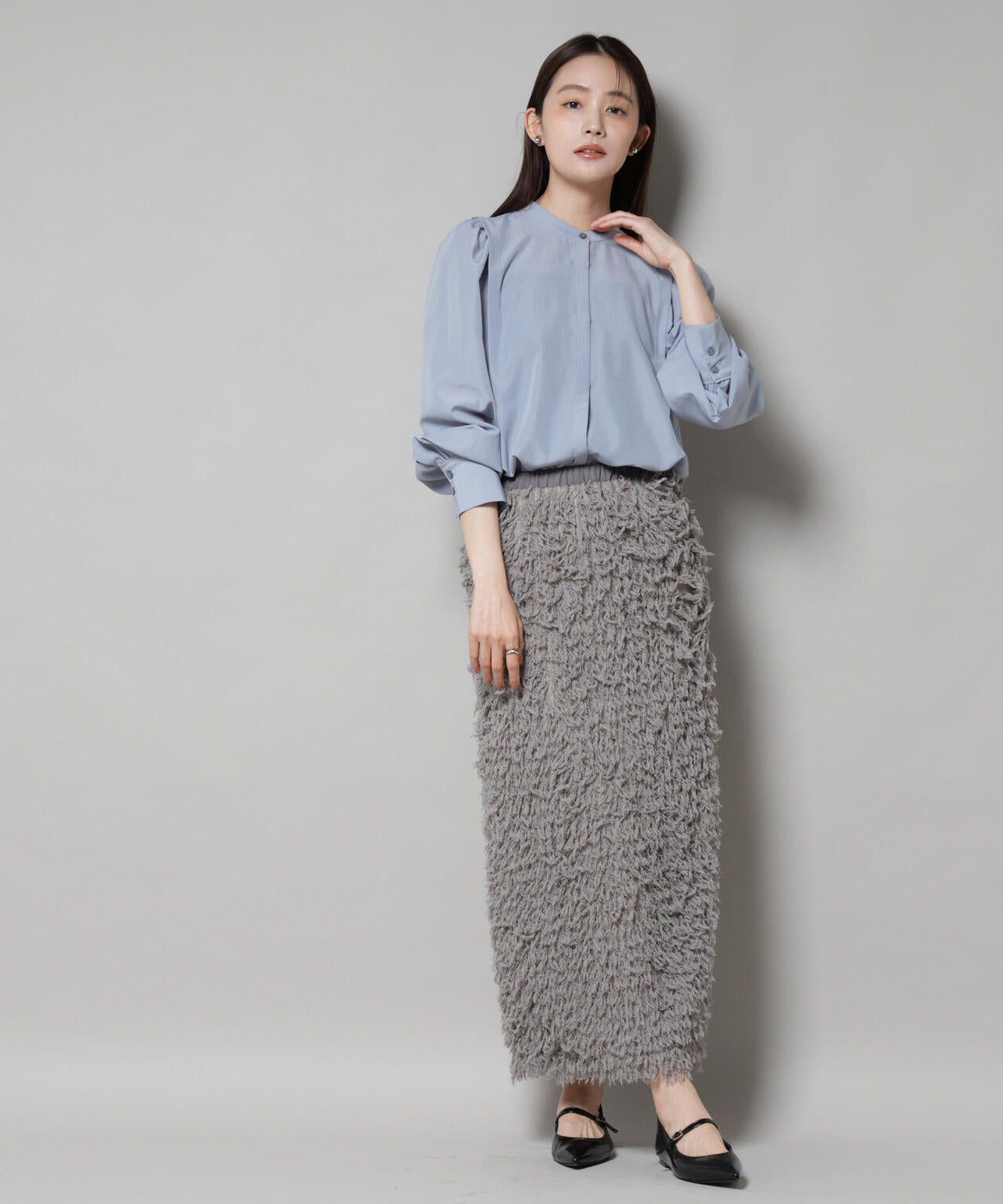 ショルダーギャザーブラウス 6695220307