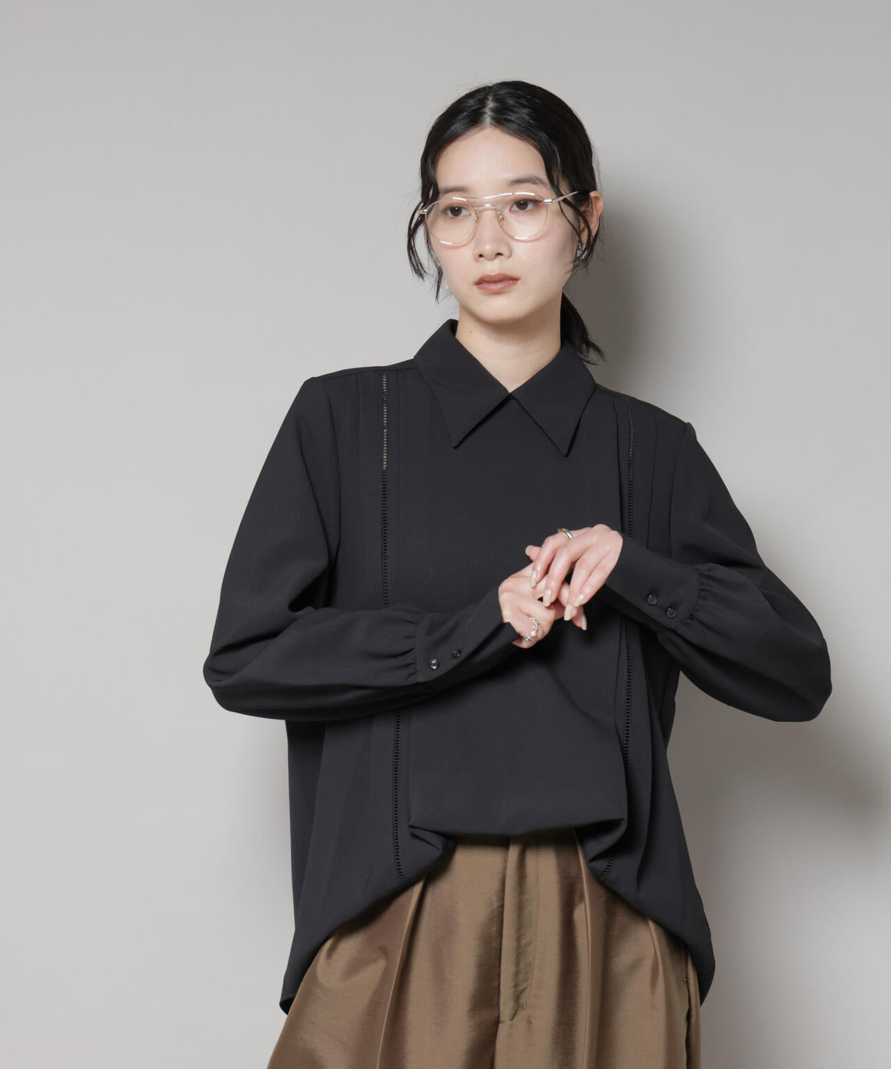 YORI ダブルクロスTeeブラウス yori