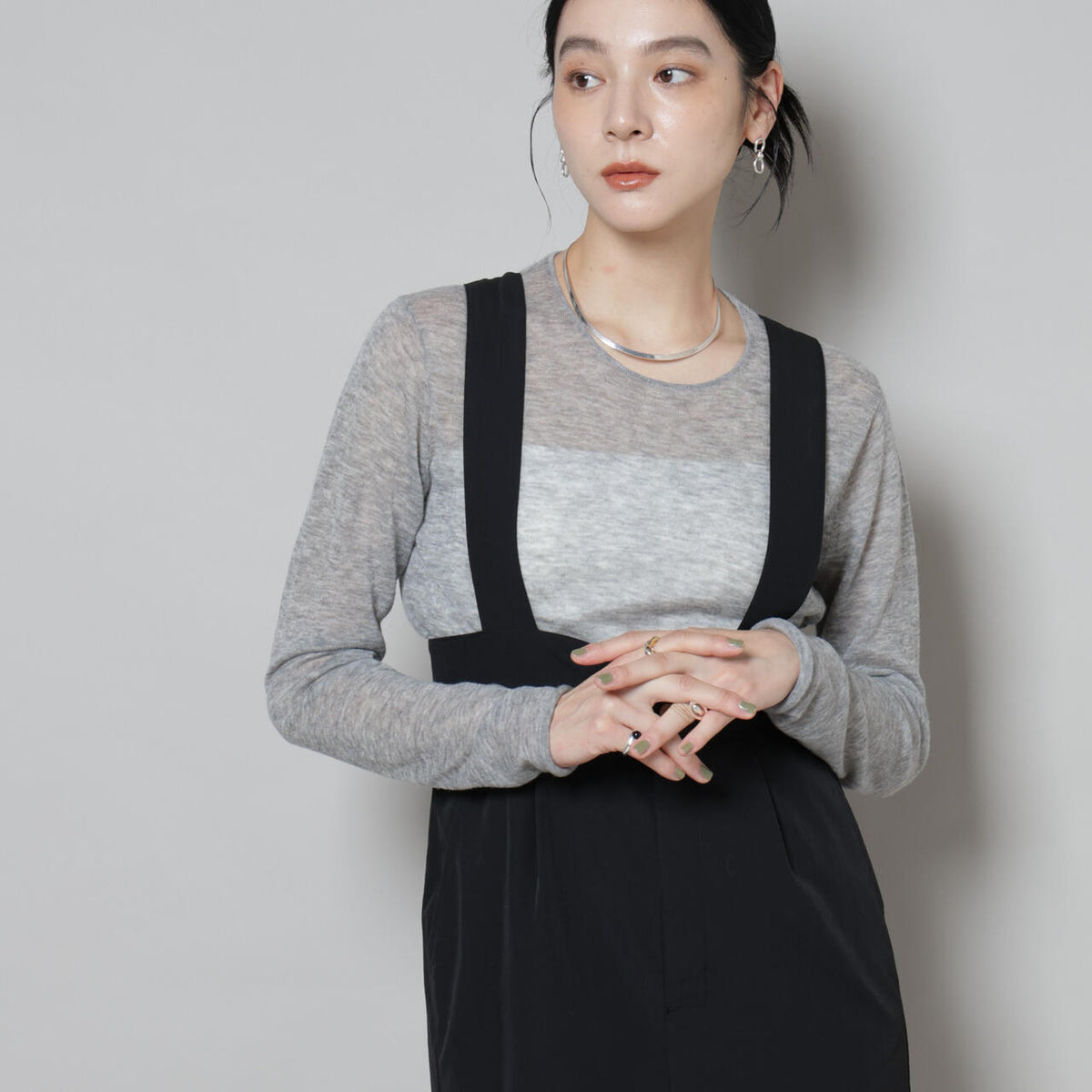 スイビウール クルーネック ニット プルオーバー