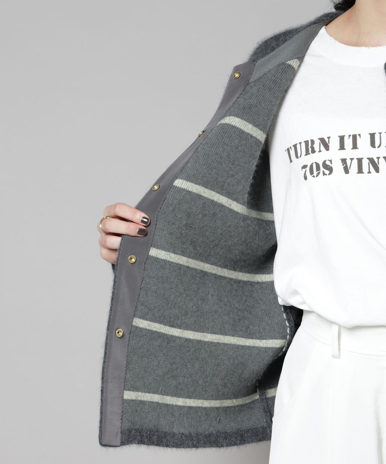 ウォッシャブル フォックス リバー ニット ジャケット