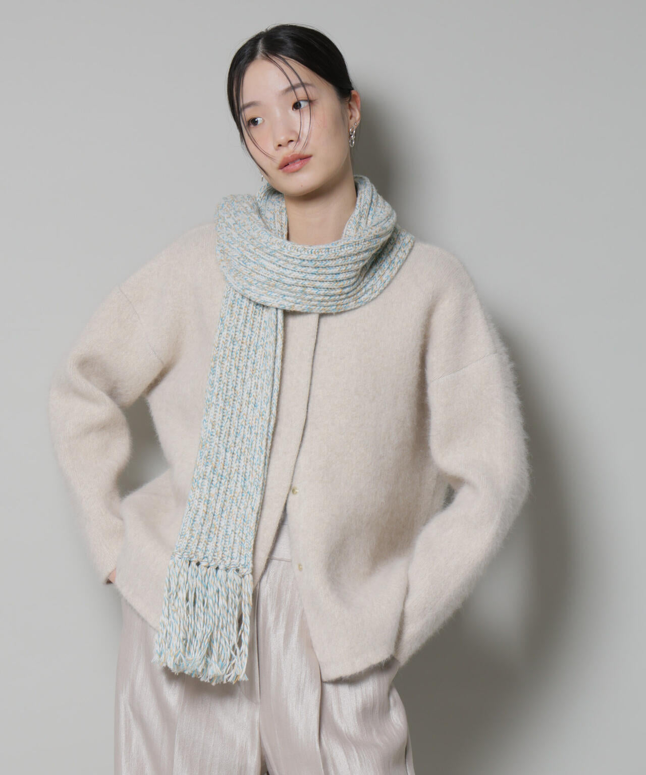 ウォッシャブル フォックス リバー ニット ジャケット