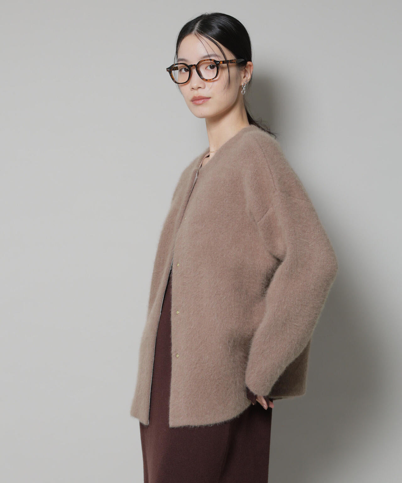 ウォッシャブルフォックスリバーニットジャケット 6695222306