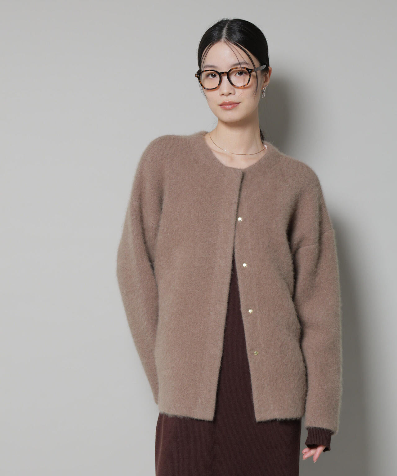 ウォッシャブル フォックス リバー ニット ジャケット