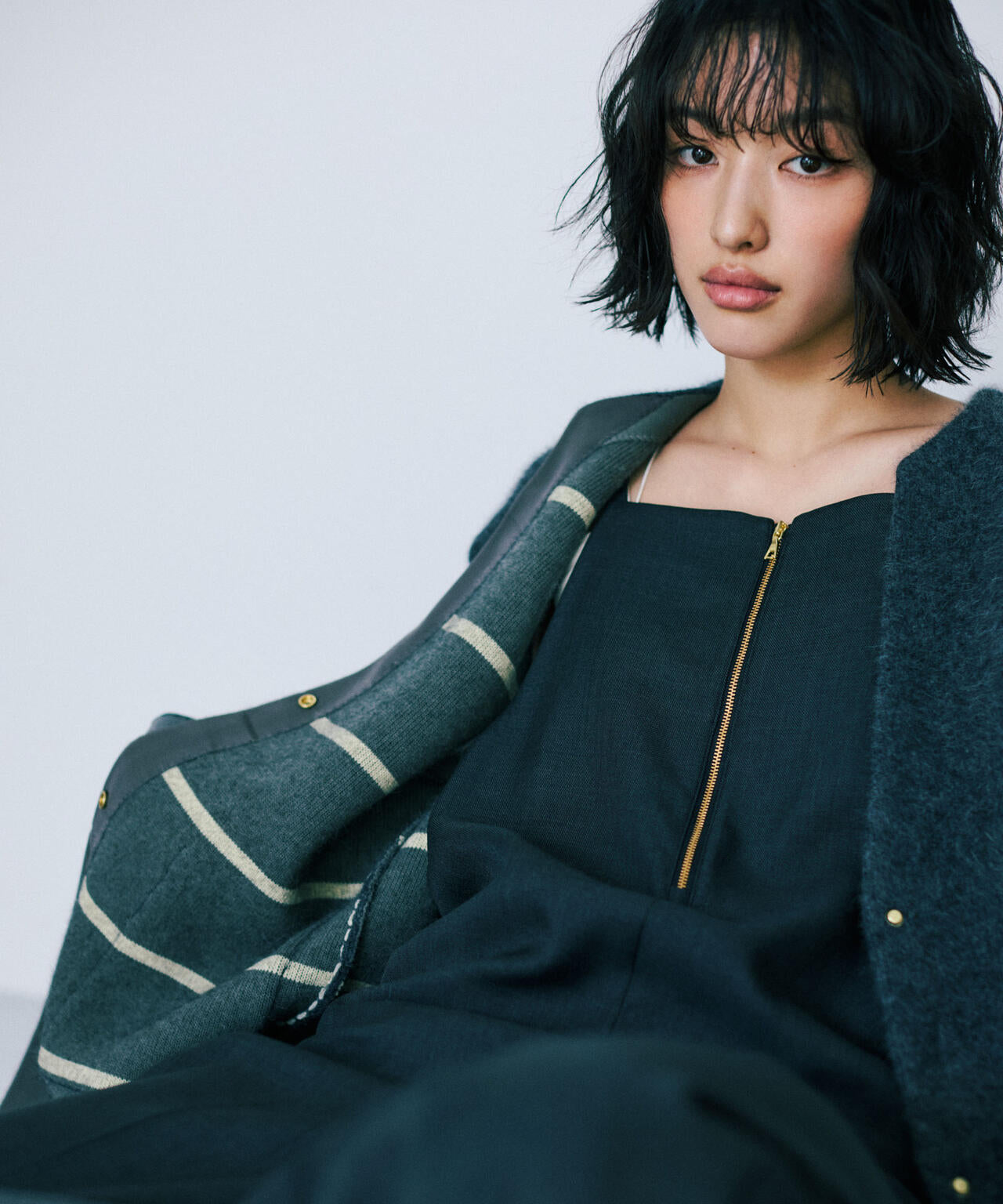 ウォッシャブル フォックス リバー ニット ジレ