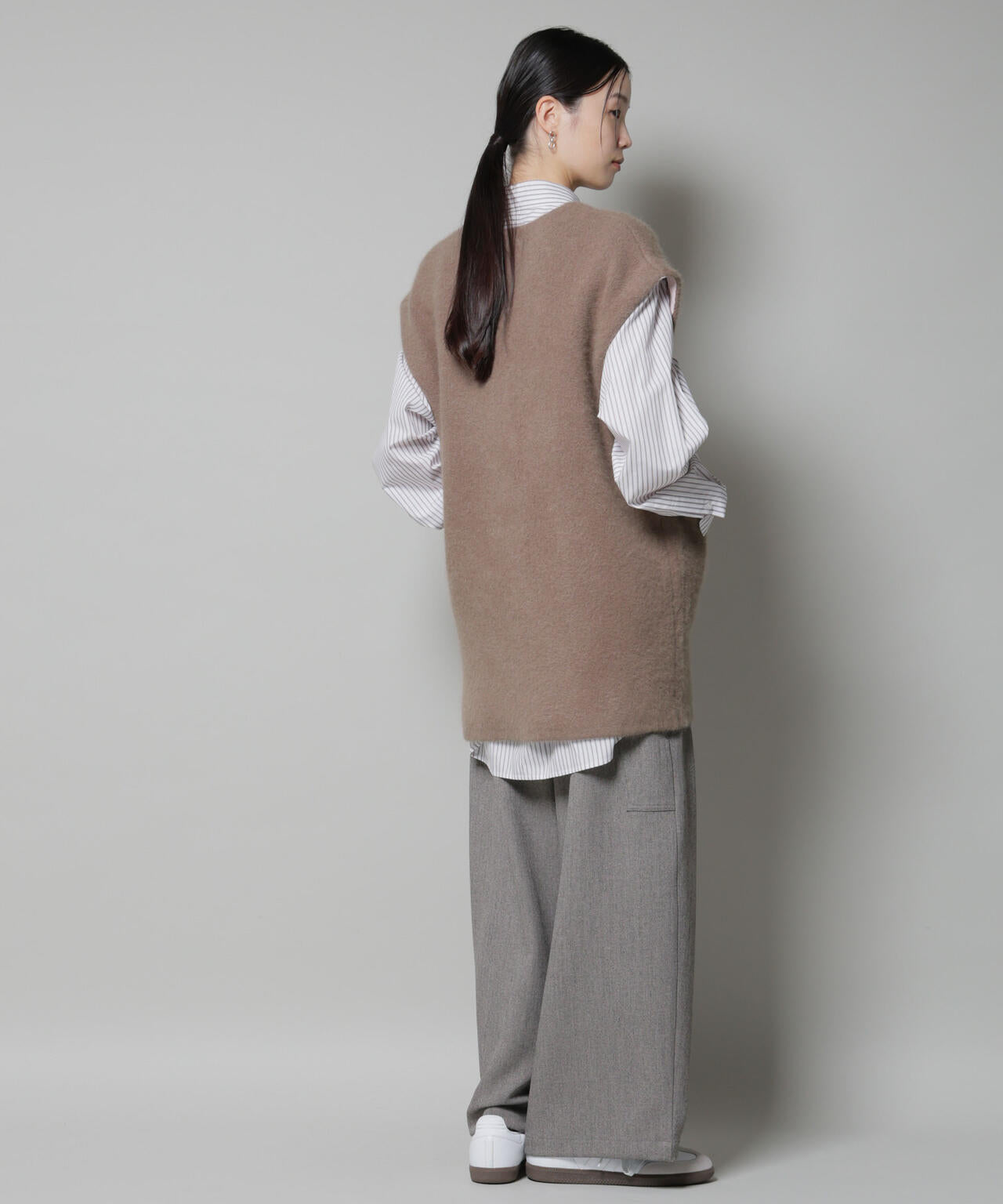 ウォッシャブルフォックスリバーニットジレ 6695222307