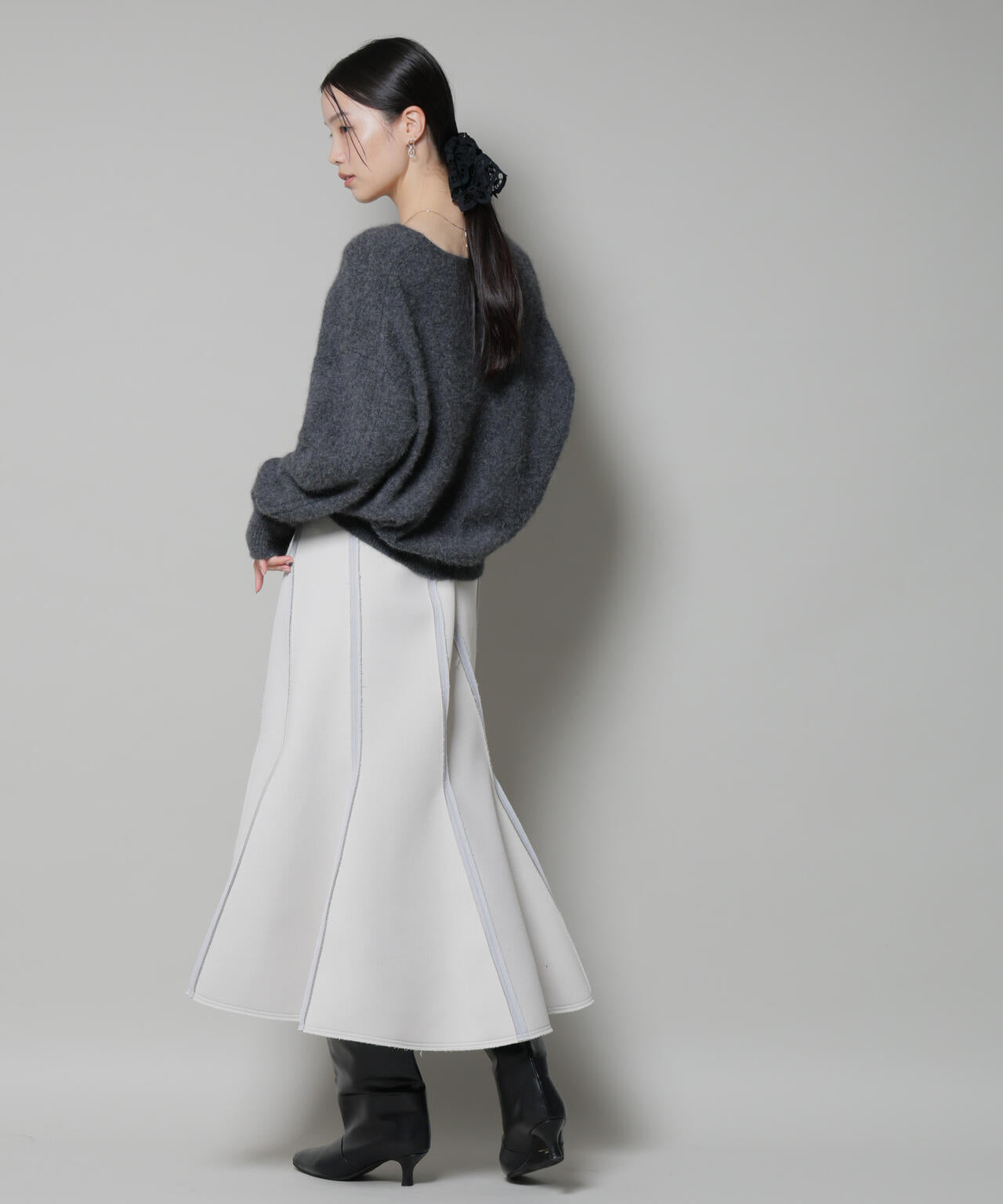 ウォッシャブルフォックスVネックニットプルオーバー 6695222308