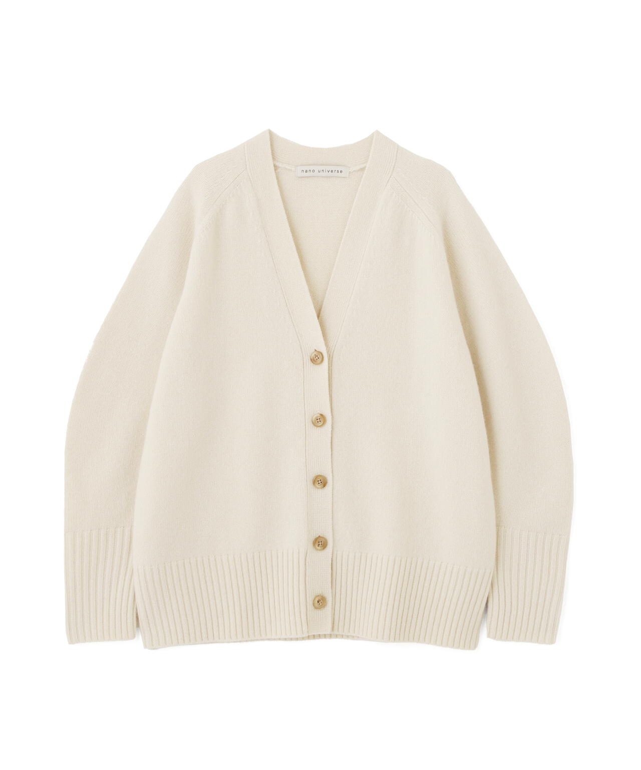 AQUAウールカシミヤVネックカーディガン 6695222311