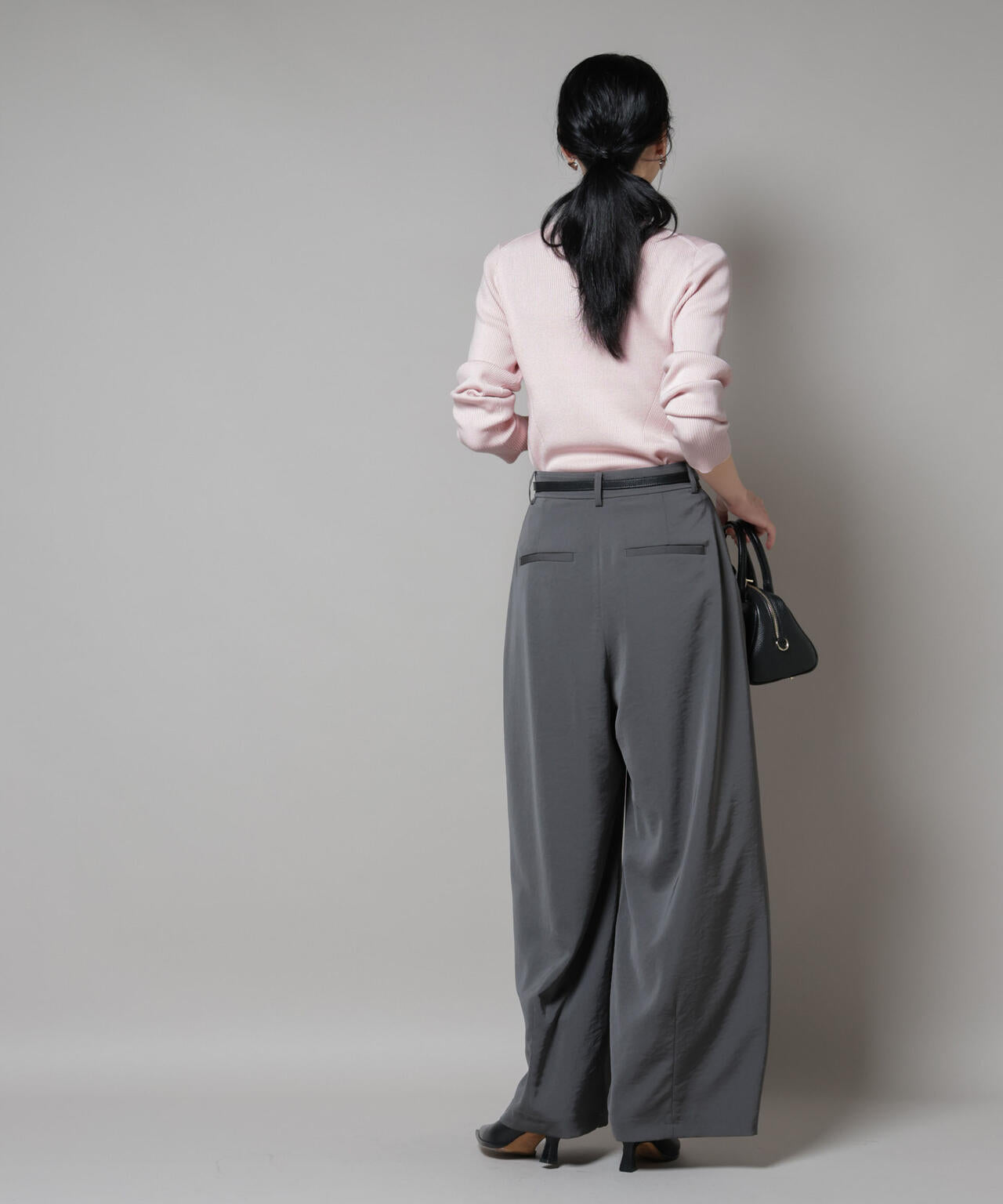 CICA&UVカット加工クルーネックリブニット 6695222313