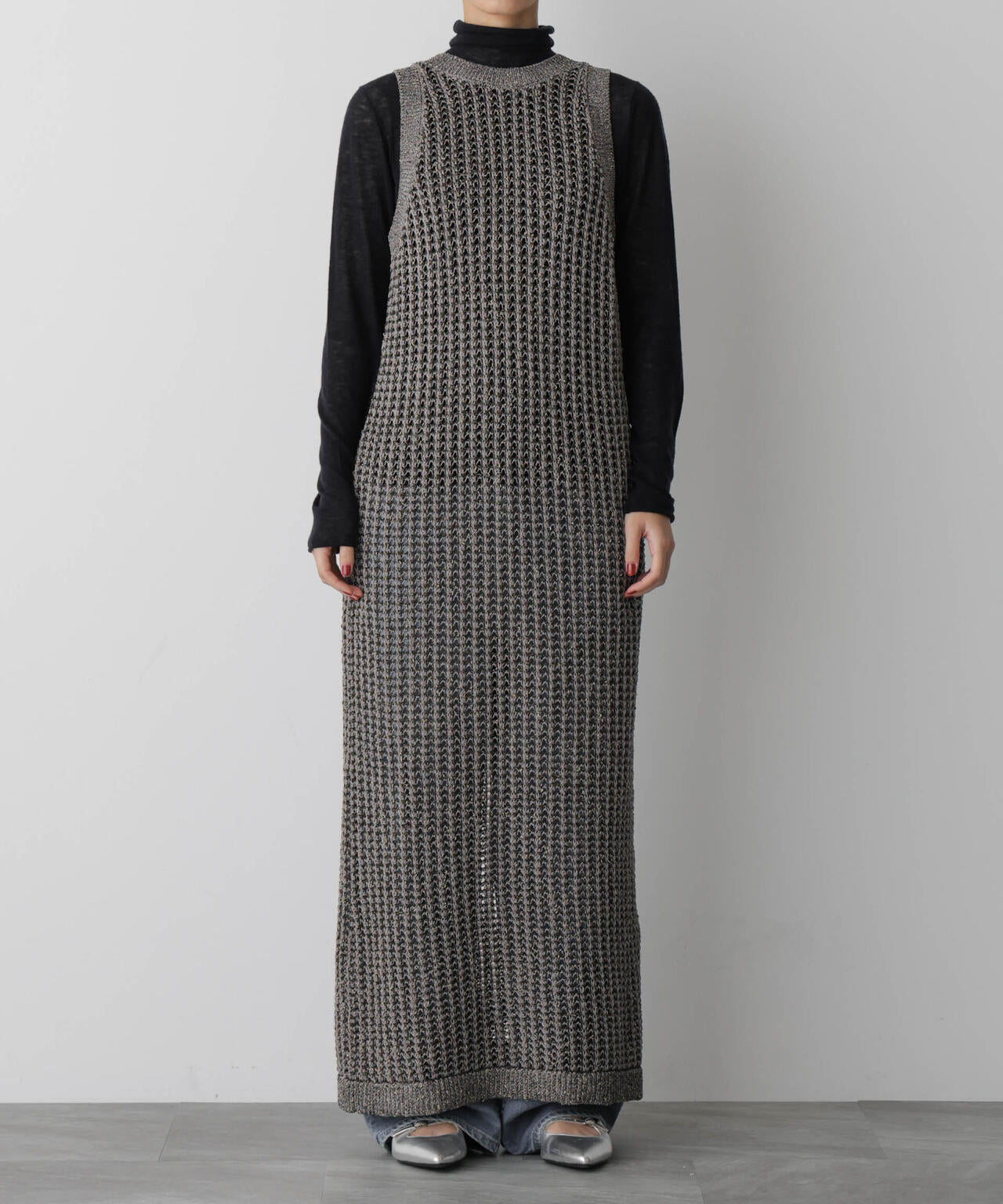 「STEVELOUR」シャイニーレースニットワンピース 6695222328