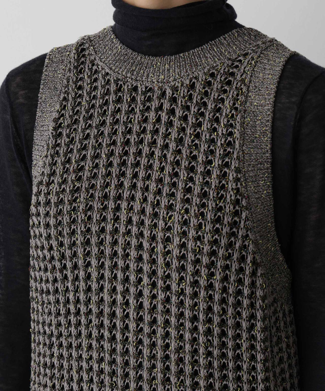 「STEVELOUR」シャイニーレースニットワンピース 6695222328