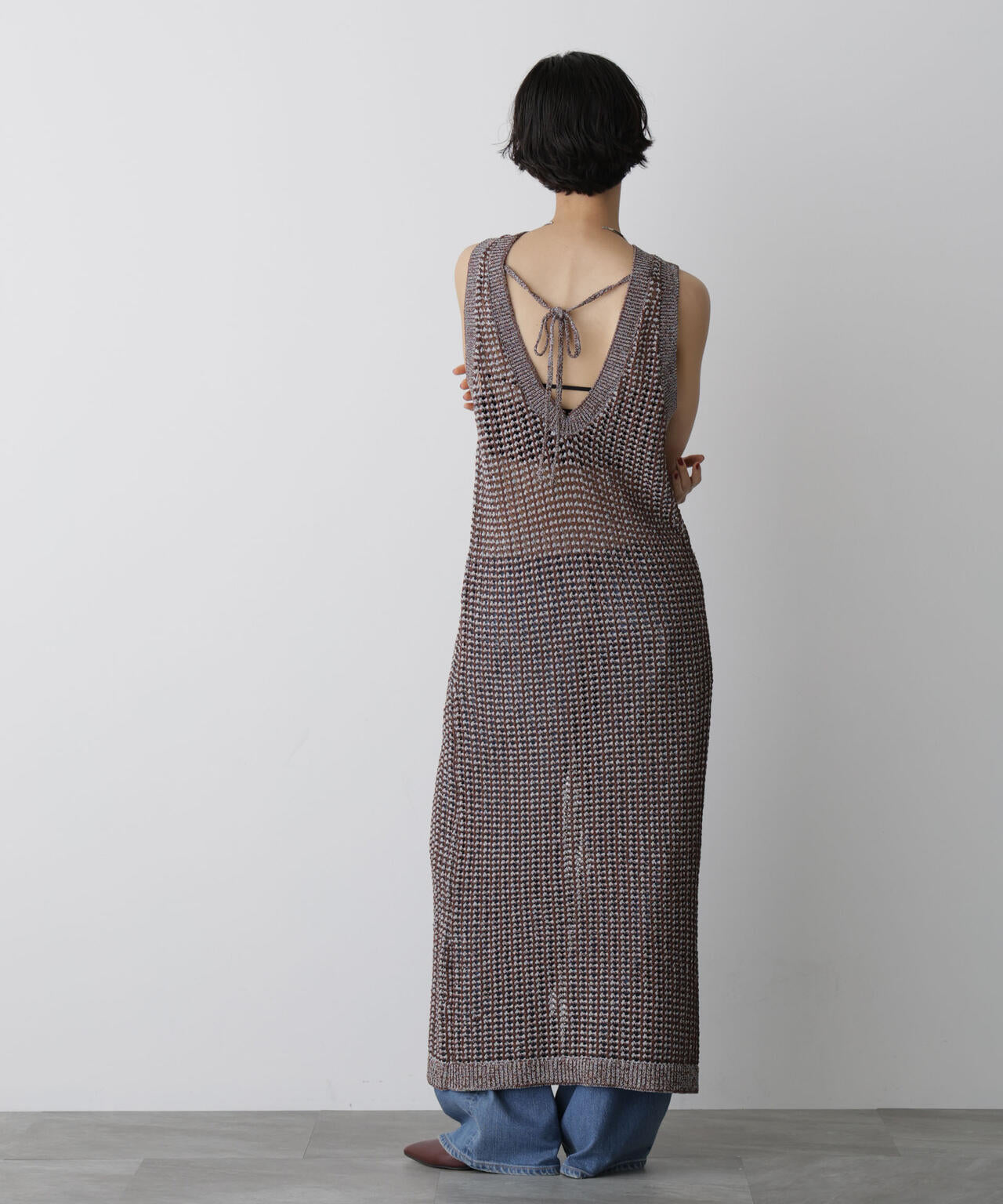 「STEVELOUR」シャイニーレースニットワンピース 6695222328