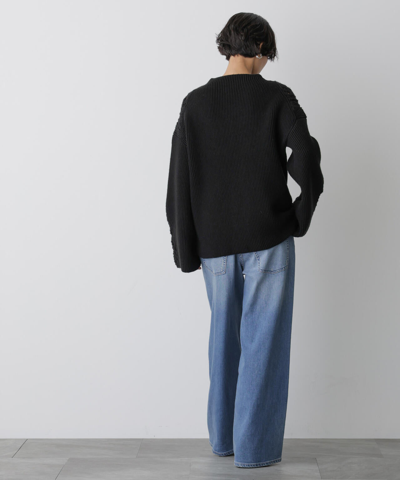 「STEVELOUR」レースモチーフフレア袖ニット 6695222329