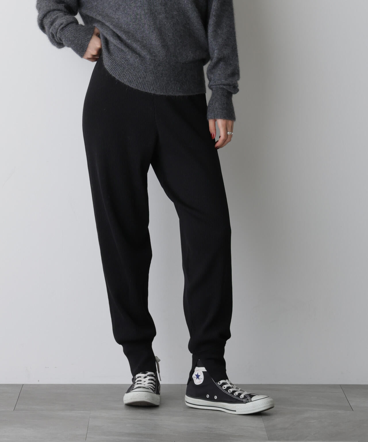 「STEVELOUR」裾リブニットパンツ 6695222332